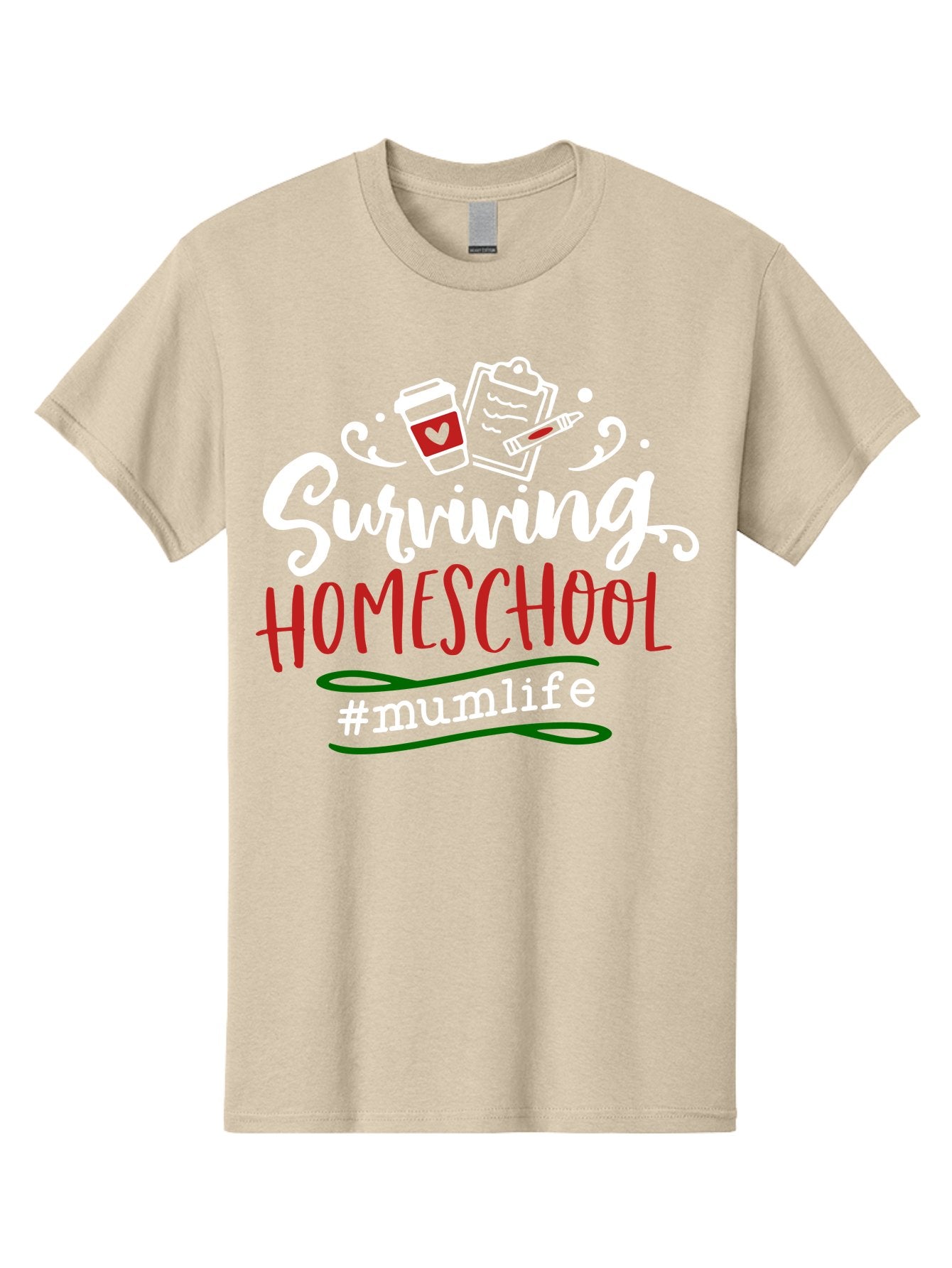 Surviving-Homeschool-4 Men'S Graphic Tee, 100% Cotton, Comfortable Casual Summer Wear, Machine Washable, Homeschooling, Parenting, Motherhood, Coffee Culture, Teaching, Learning, Education, #Mumlife, Mom Life, Homeschool Mom Aab435 14