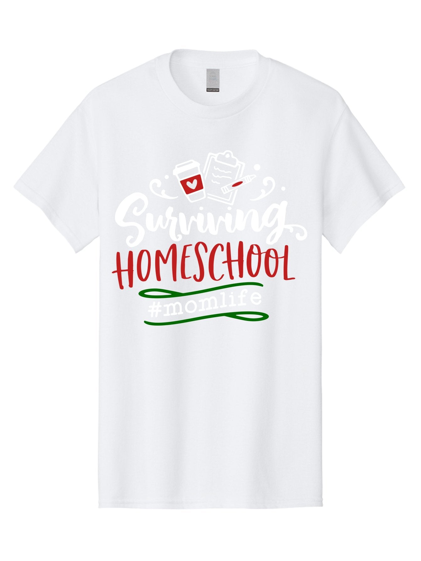 Surviving-Homeschool-6 Men'S Graphic Tee, 100% Cotton, Comfortable Casual Summer Wear, Machine Washable, Homeschooling, Mom Life, Parenting, Education, Teaching, Coffee Culture, Self-Care, Family Bonding, Alternative Education Aab437 9