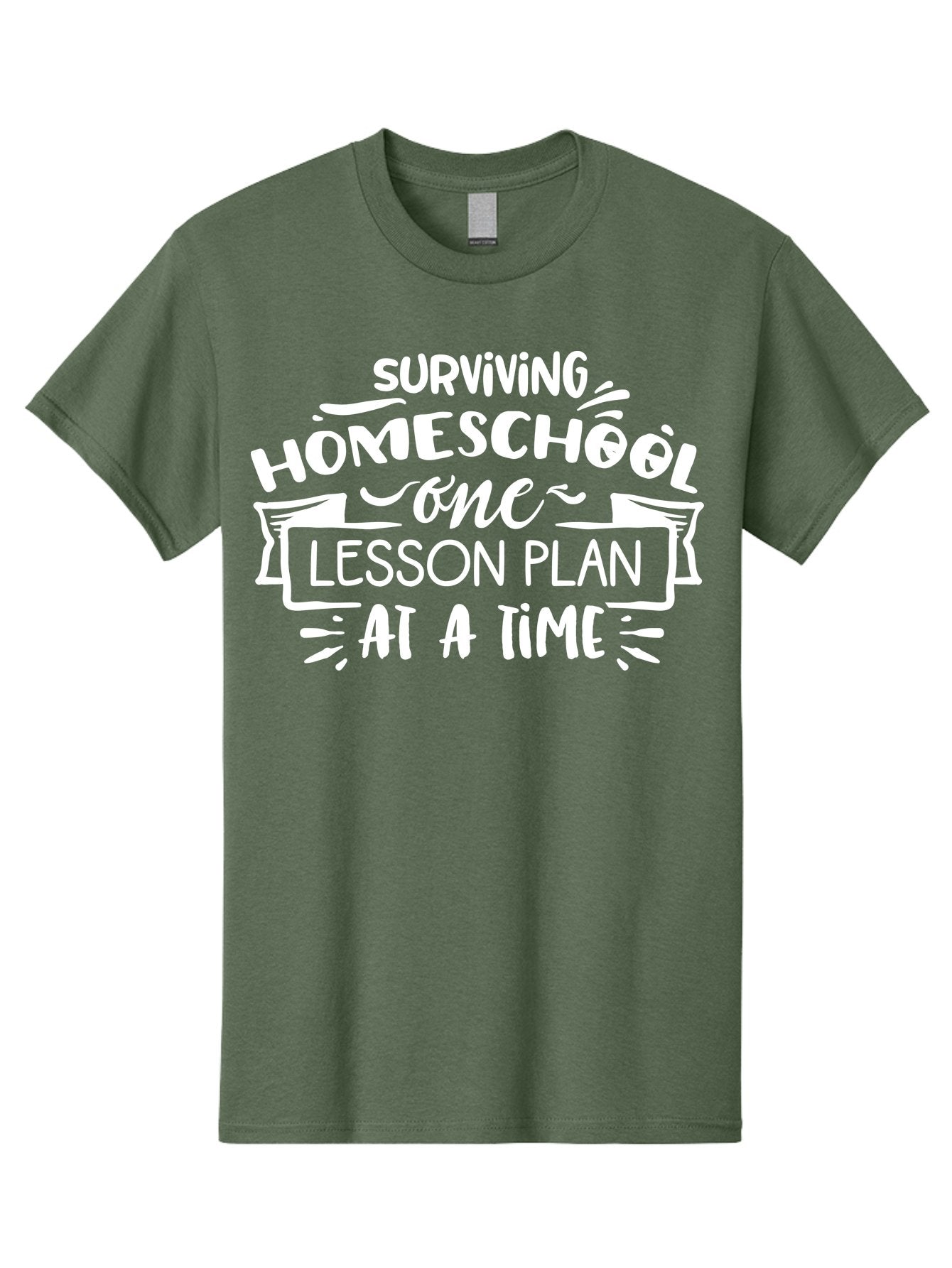Surviving-Homeschool-7 Men'S Graphic Tee, 100% Cotton, Comfortable Casual Summer Wear, Machine Washable, Homeschool Survival, Homeschooling, Lesson Planning, Education, Teaching, Parenting, Humorous Quote, Inspirational Quote, Teaching Tip Aab438 6