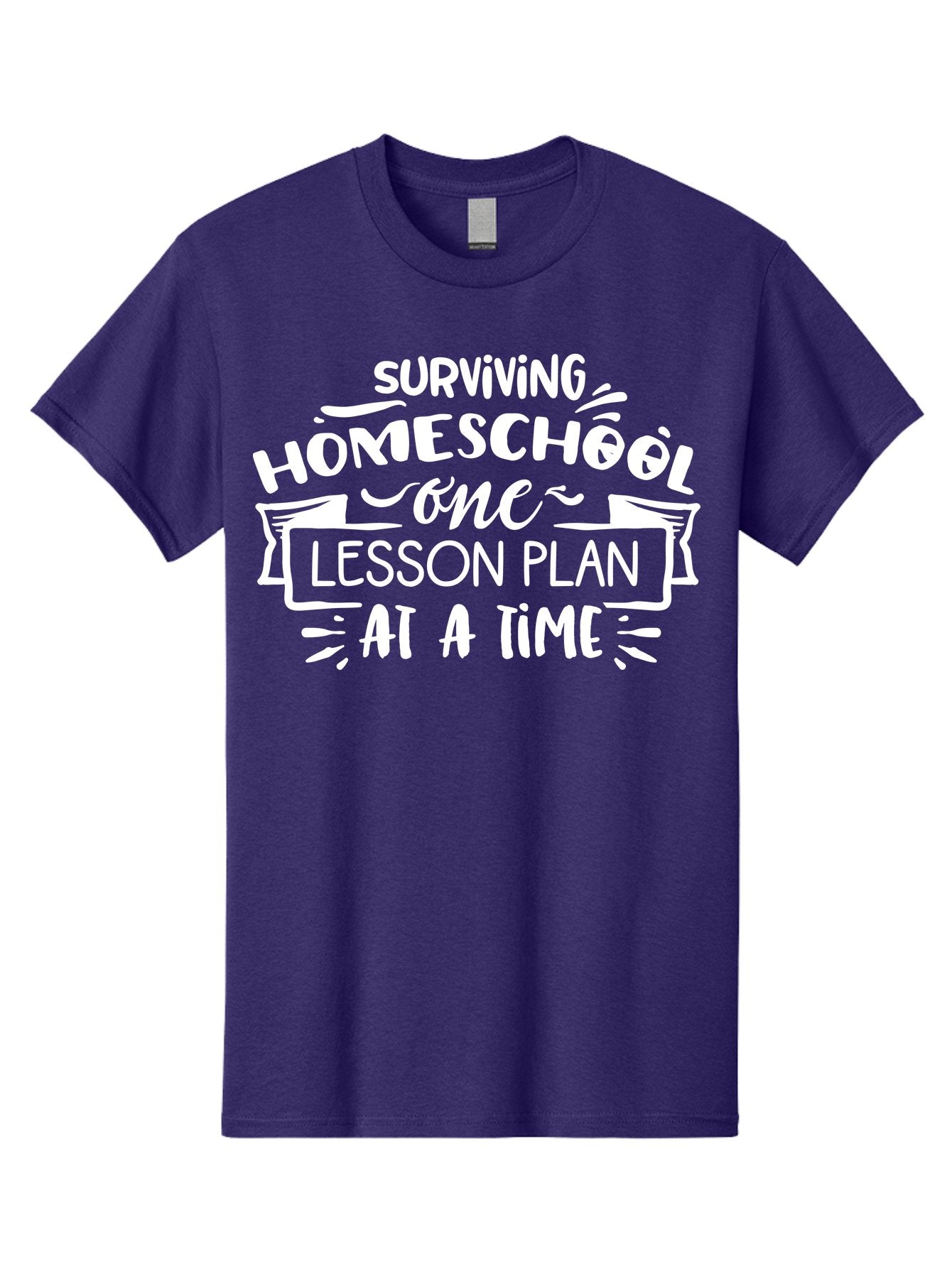 Surviving-Homeschool-7 Men'S Graphic Tee, 100% Cotton, Comfortable Casual Summer Wear, Machine Washable, Homeschool Survival, Homeschooling, Lesson Planning, Education, Teaching, Parenting, Humorous Quote, Inspirational Quote, Teaching Tip Aab438 9
