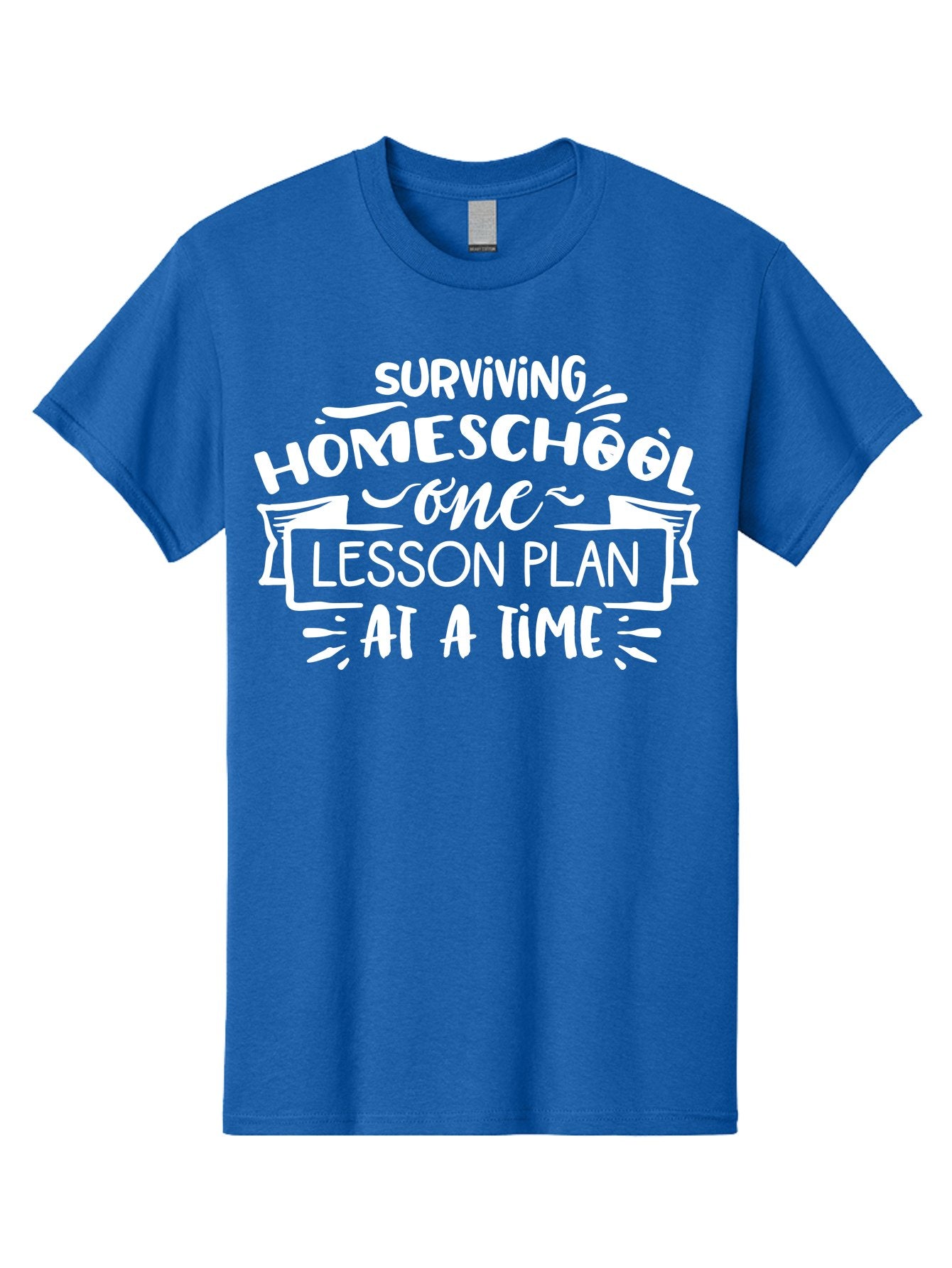 Surviving-Homeschool-7 Men'S Graphic Tee, 100% Cotton, Comfortable Casual Summer Wear, Machine Washable, Homeschool Survival, Homeschooling, Lesson Planning, Education, Teaching, Parenting, Humorous Quote, Inspirational Quote, Teaching Tip Aab438 11