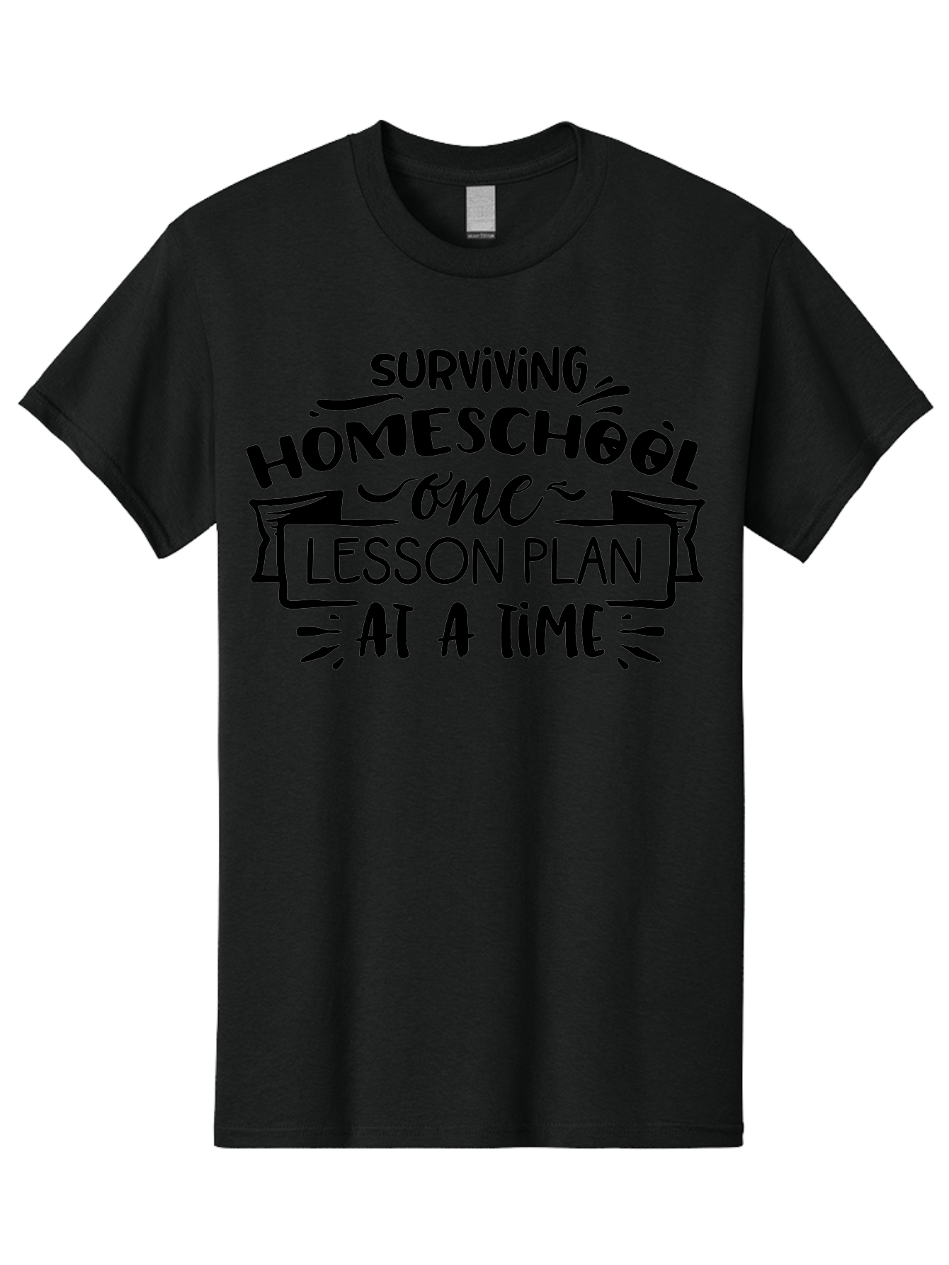 Surviving-Homeschool-8 Men'S Graphic Tee, 100% Cotton, Comfortable Casual Summer Wear, Machine Washable, Homeschool Survival, Lesson Planning, Education Humor, Teaching Tips, Parenting Advice, School Life, Funny Quotes Aab439