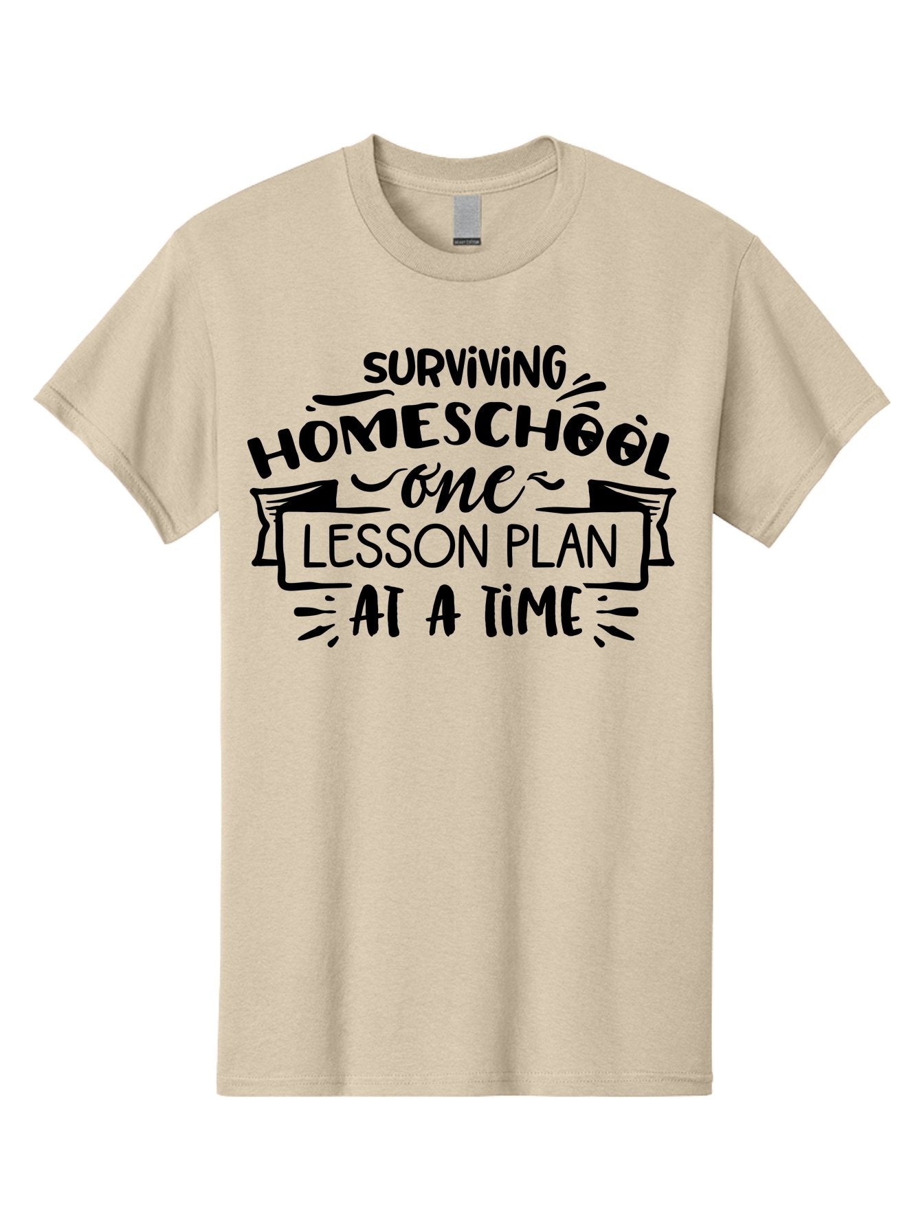Surviving-Homeschool-8 Men'S Graphic Tee, 100% Cotton, Comfortable Casual Summer Wear, Machine Washable, Homeschool Survival, Lesson Planning, Education Humor, Teaching Tips, Parenting Advice, School Life, Funny Quotes Aab439 9