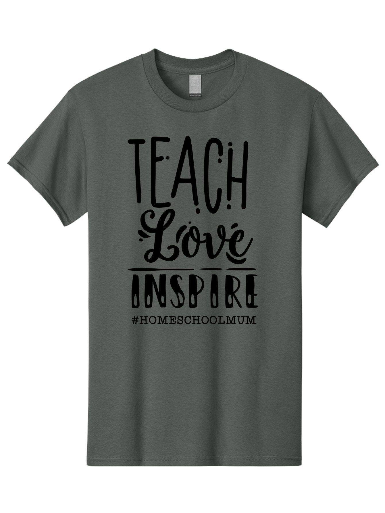 Teach-Love-Inspire-1 Men'S Graphic Tee, 100% Cotton, Comfortable Casual Summer Wear, Machine Washable, Homeschooling Inspiration, Teaching With Love, Parenting Motivation, Inspirational Quotes, Homeschool Mum, Teaching Philosophy, Aab442 13