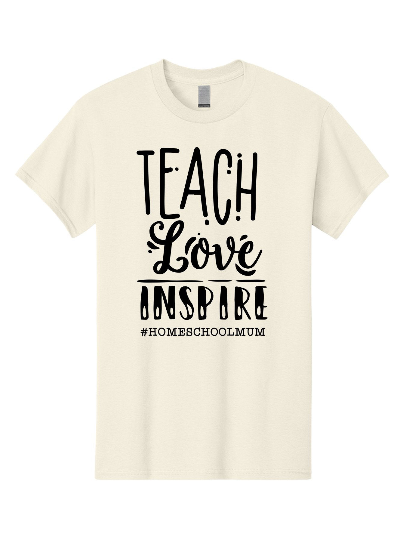 Teach-Love-Inspire-1 Men'S Graphic Tee, 100% Cotton, Comfortable Casual Summer Wear, Machine Washable, Homeschooling Inspiration, Teaching With Love, Parenting Motivation, Inspirational Quotes, Homeschool Mum, Teaching Philosophy, Aab442 9