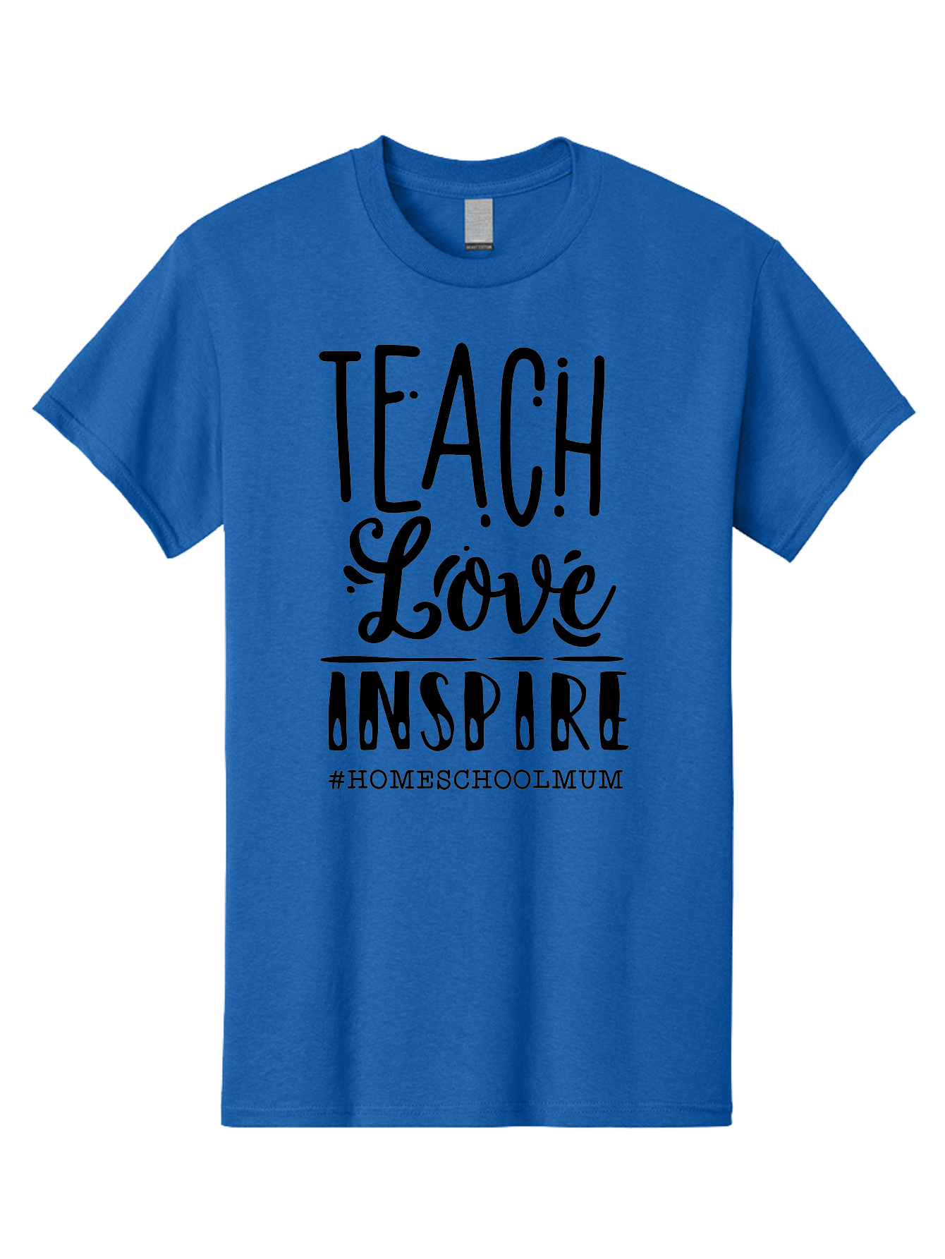 Teach-Love-Inspire-1 Men'S Graphic Tee, 100% Cotton, Comfortable Casual Summer Wear, Machine Washable, Homeschooling Inspiration, Teaching With Love, Parenting Motivation, Inspirational Quotes, Homeschool Mum, Teaching Philosophy, Aab442 23