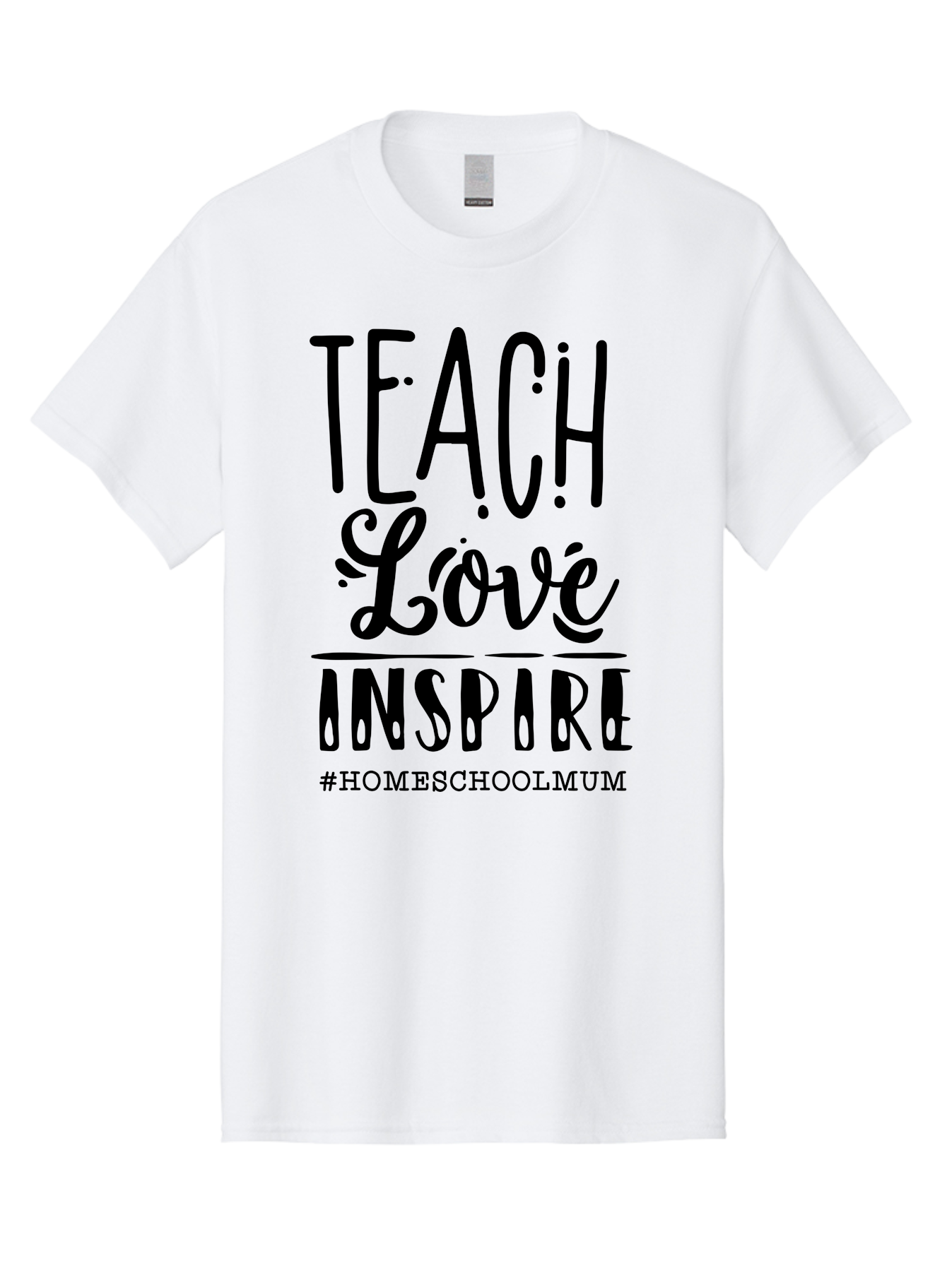 Teach-Love-Inspire-1 Men'S Graphic Tee, 100% Cotton, Comfortable Casual Summer Wear, Machine Washable, Homeschooling Inspiration, Teaching With Love, Parenting Motivation, Inspirational Quotes, Homeschool Mum, Teaching Philosophy, Aab442 7