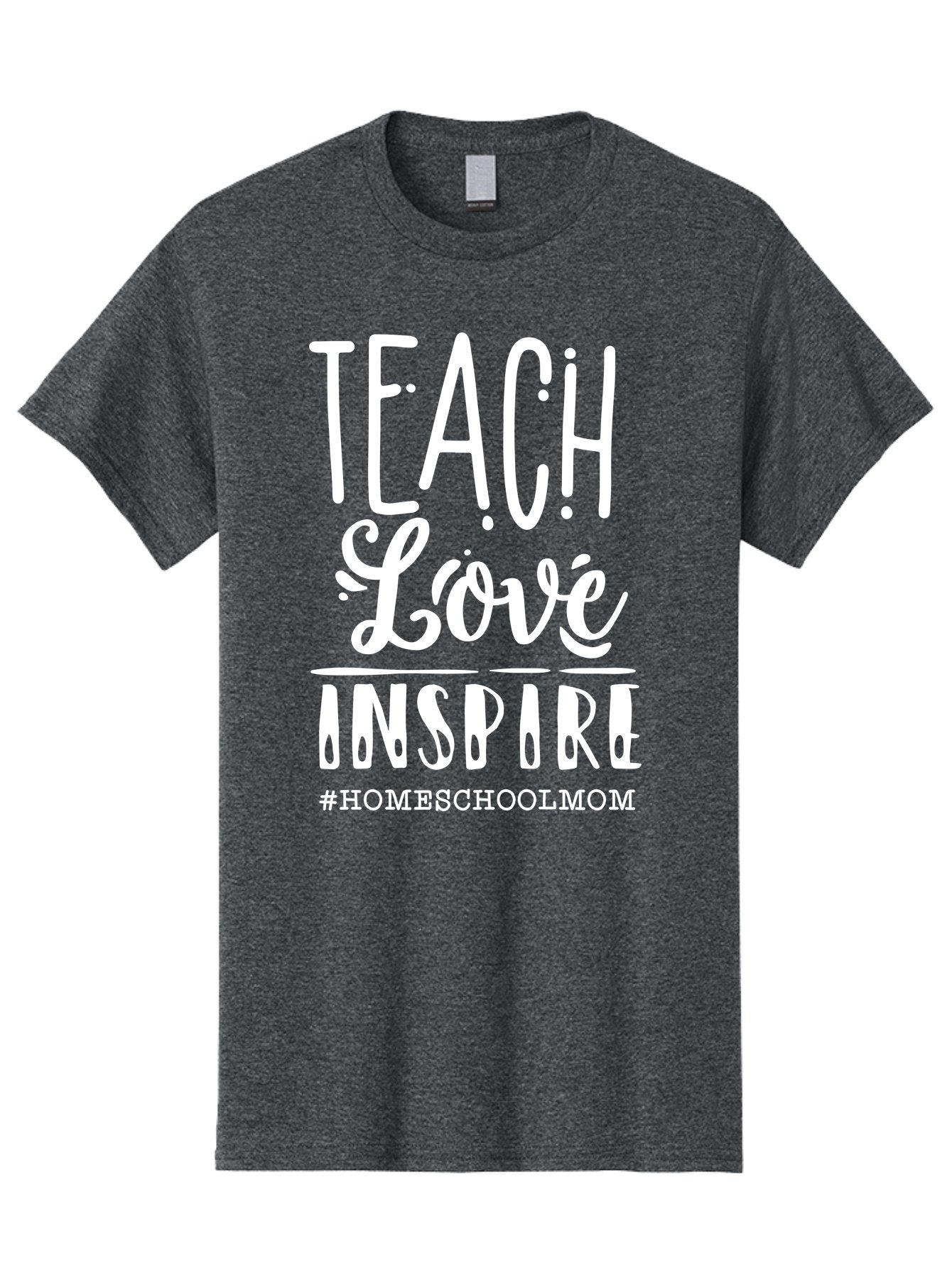 Teach-Love-Inspire-2 Men'S Graphic Tee, 100% Cotton, Comfortable Casual Summer Wear, Machine Washable, Homeschool Mom, Inspirational Quote, Teaching With Love, Homeschooling Inspiration, Motivational Phrase, Teaching Inspiration, Aab443 3
