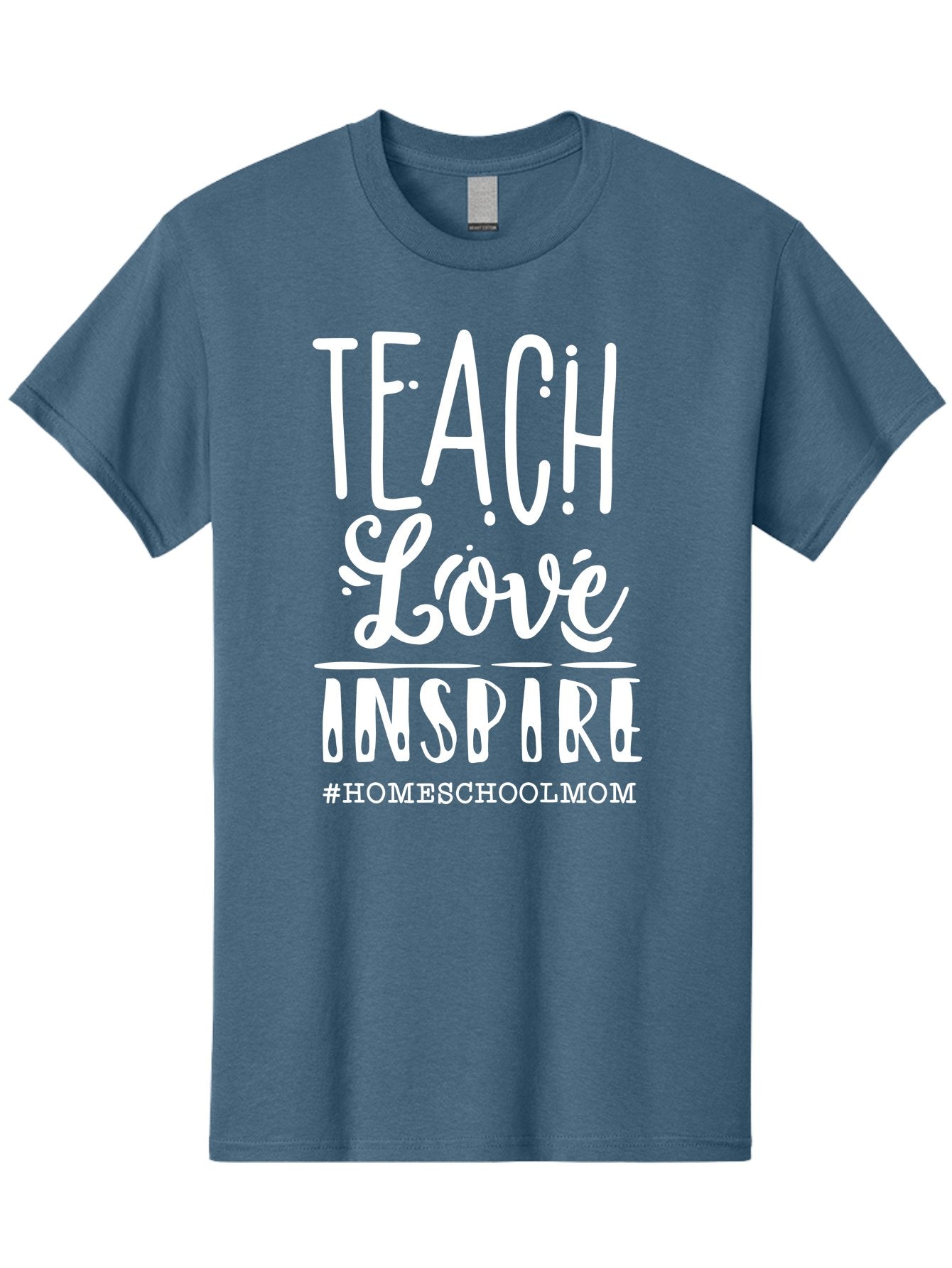 Teach-Love-Inspire-2 Men'S Graphic Tee, 100% Cotton, Comfortable Casual Summer Wear, Machine Washable, Homeschool Mom, Inspirational Quote, Teaching With Love, Homeschooling Inspiration, Motivational Phrase, Teaching Inspiration, Aab443 9