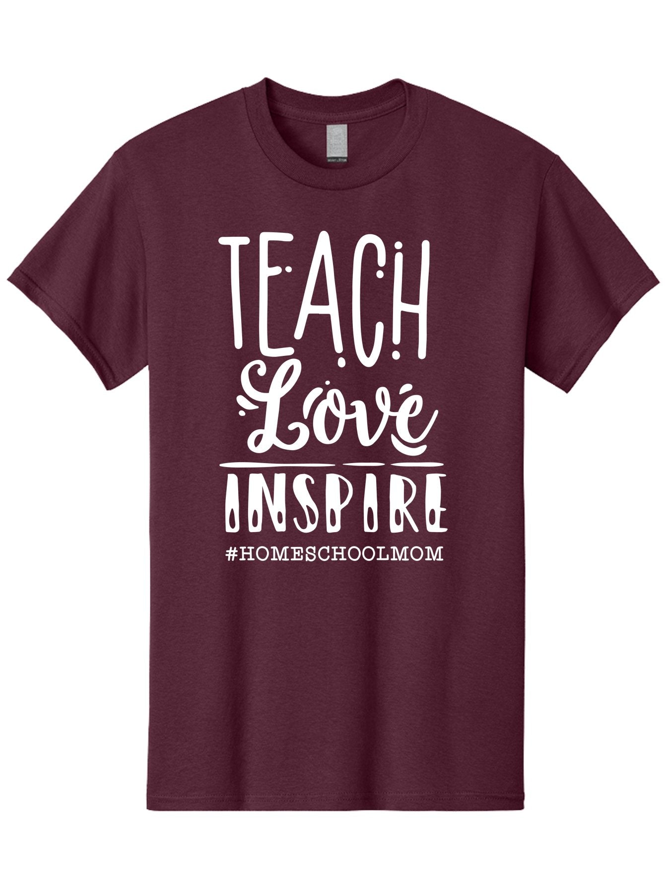 Teach-Love-Inspire-2 Men'S Graphic Tee, 100% Cotton, Comfortable Casual Summer Wear, Machine Washable, Homeschool Mom, Inspirational Quote, Teaching With Love, Homeschooling Inspiration, Motivational Phrase, Teaching Inspiration, Aab443 7