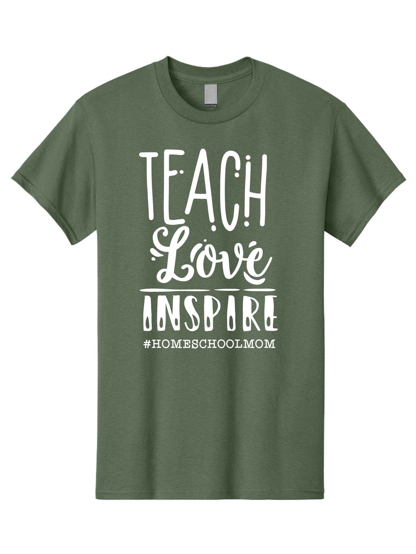 Teach-Love-Inspire-2 Men'S Graphic Tee, 100% Cotton, Comfortable Casual Summer Wear, Machine Washable, Homeschool Mom, Inspirational Quote, Teaching With Love, Homeschooling Inspiration, Motivational Phrase, Teaching Inspiration, Aab443 14