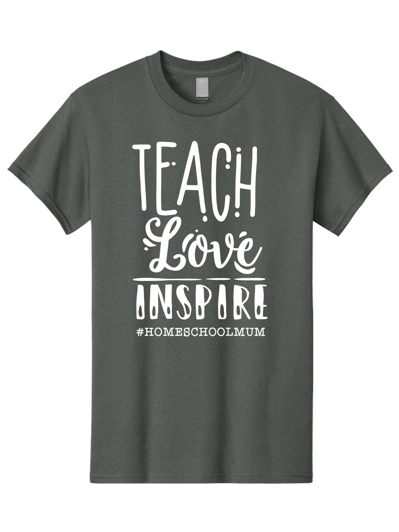 Teach-Love-Inspire Men'S Graphic Tee, 100% Cotton, Comfortable Casual Summer Wear, Machine Washable, Inspirational Quote, Teaching With Love, Homeschooling Mom, Educational Motivation, Teaching Inspiration, Loving Teacher, Homeschool Mum, Aab445