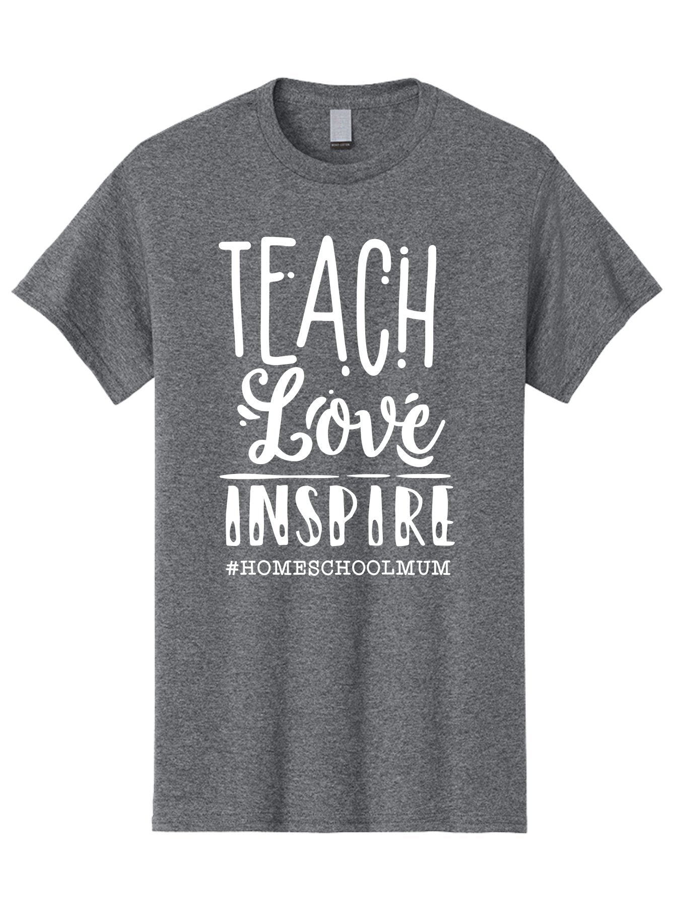 Teach-Love-Inspire Men'S Graphic Tee, 100% Cotton, Comfortable Casual Summer Wear, Machine Washable, Inspirational Quote, Teaching With Love, Homeschooling Mom, Educational Motivation, Teaching Inspiration, Loving Teacher, Homeschool Mum, Aab445 11
