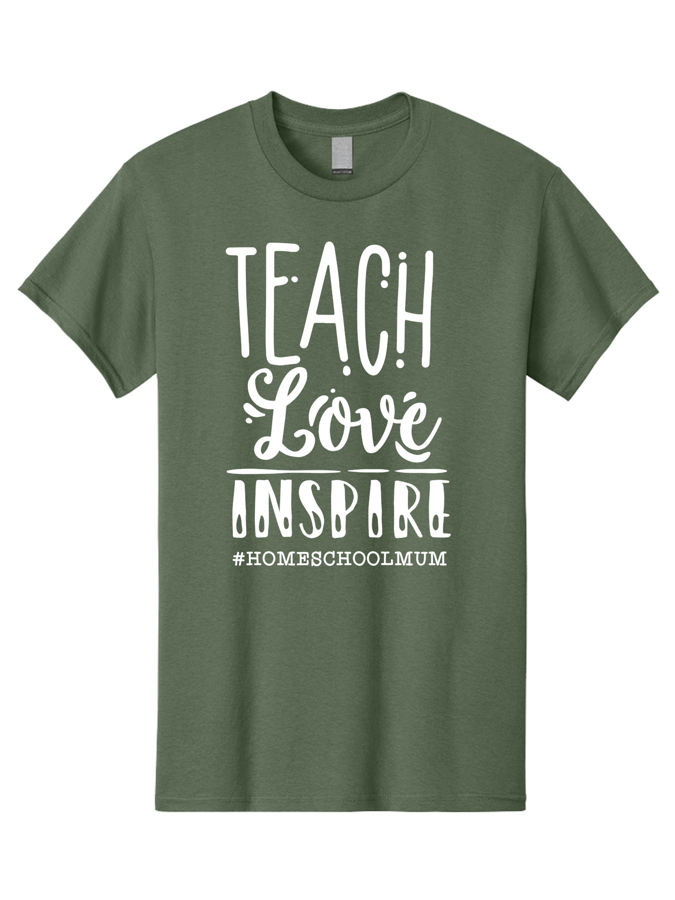 Teach-Love-Inspire Men'S Graphic Tee, 100% Cotton, Comfortable Casual Summer Wear, Machine Washable, Inspirational Quote, Teaching With Love, Homeschooling Mom, Educational Motivation, Teaching Inspiration, Loving Teacher, Homeschool Mum, Aab445