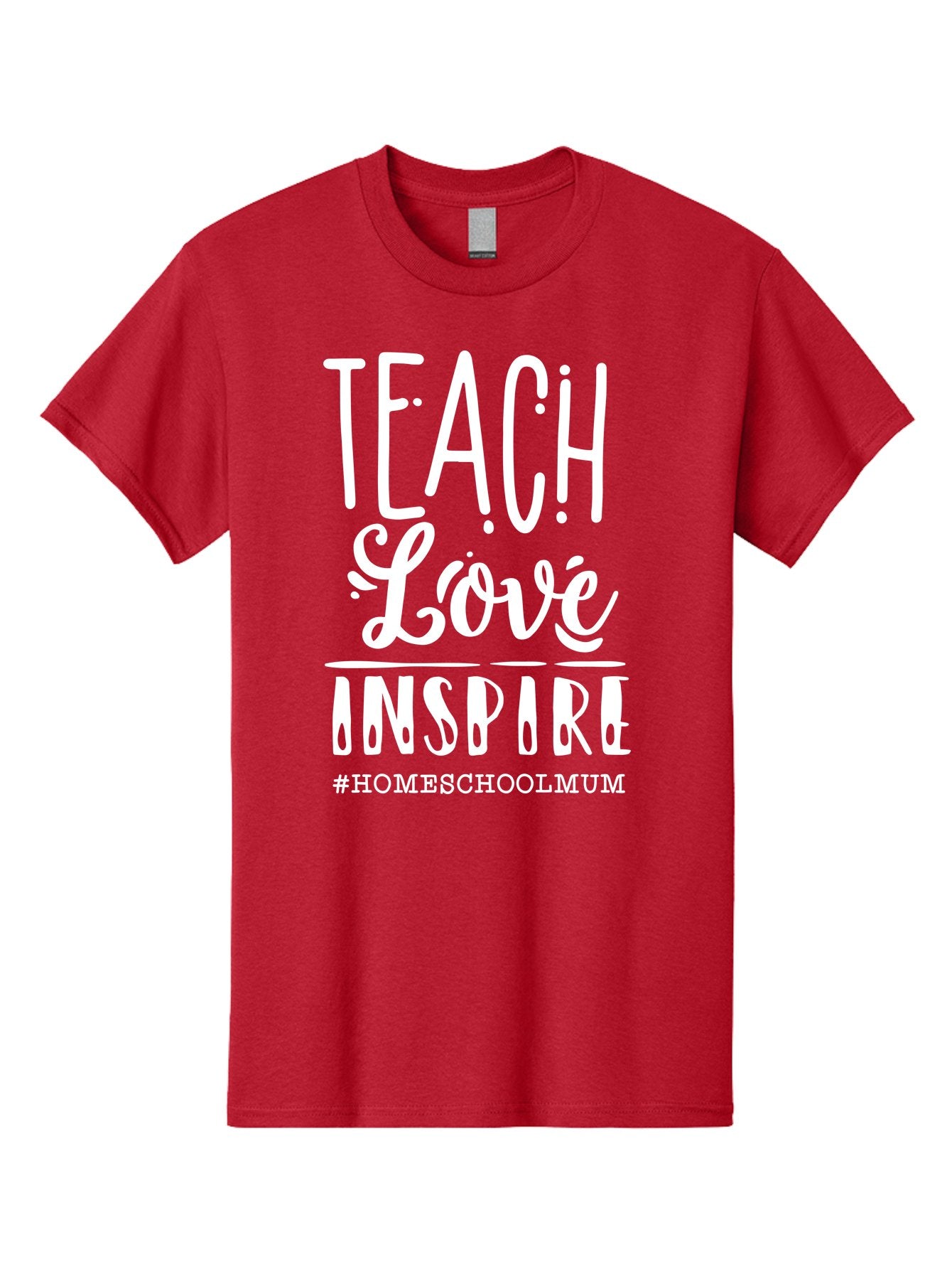 Teach-Love-Inspire Men'S Graphic Tee, 100% Cotton, Comfortable Casual Summer Wear, Machine Washable, Inspirational Quote, Teaching With Love, Homeschooling Mom, Educational Motivation, Teaching Inspiration, Loving Teacher, Homeschool Mum, Aab445 7