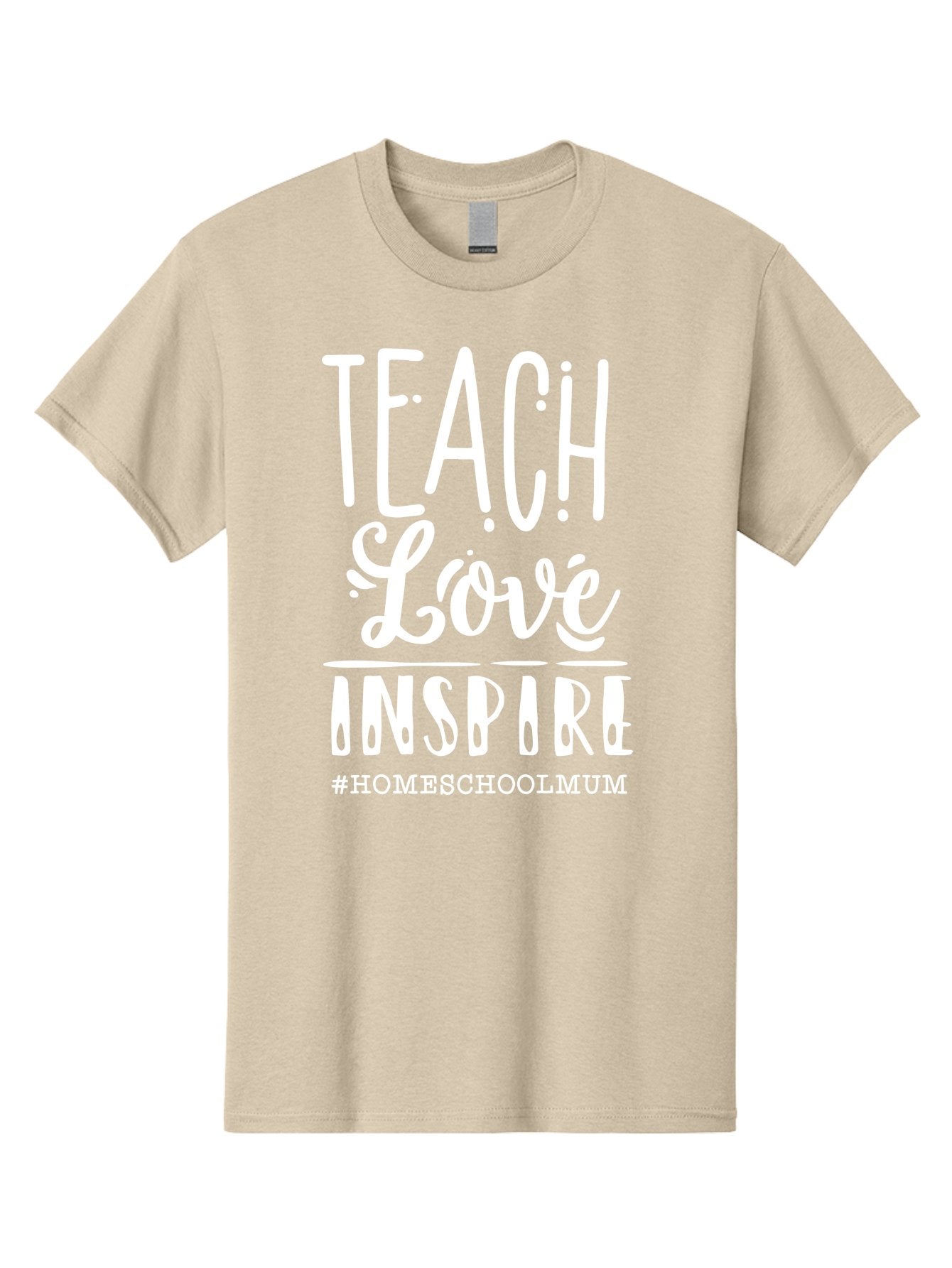 Teach-Love-Inspire Men'S Graphic Tee, 100% Cotton, Comfortable Casual Summer Wear, Machine Washable, Inspirational Quote, Teaching With Love, Homeschooling Mom, Educational Motivation, Teaching Inspiration, Loving Teacher, Homeschool Mum, Aab445