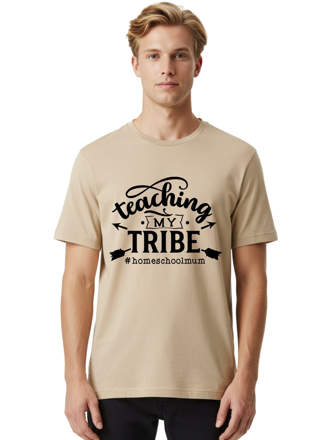 Teaching-My-Tribe-1 Men'S Graphic Tee, 100% Cotton, Comfortable Casual Summer Wear, Machine Washable, Homeschooling Mom, Teaching With Love, Homeschooling Community, Proud Parent, Education At Home, Teaching Tribe Aab446 27
