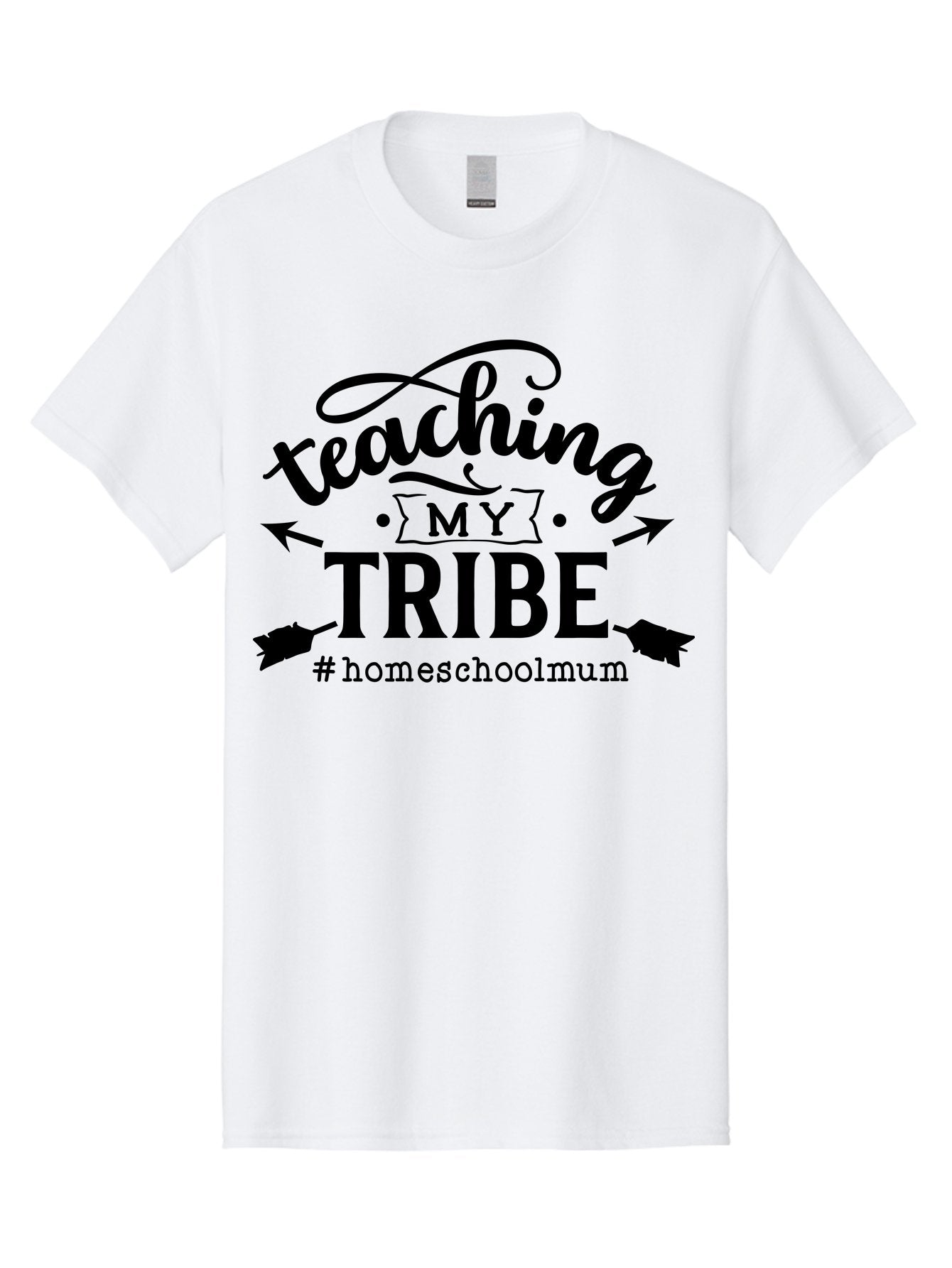 Teaching-My-Tribe-1 Men'S Graphic Tee, 100% Cotton, Comfortable Casual Summer Wear, Machine Washable, Homeschooling Mom, Teaching With Love, Homeschooling Community, Proud Parent, Education At Home, Teaching Tribe Aab446