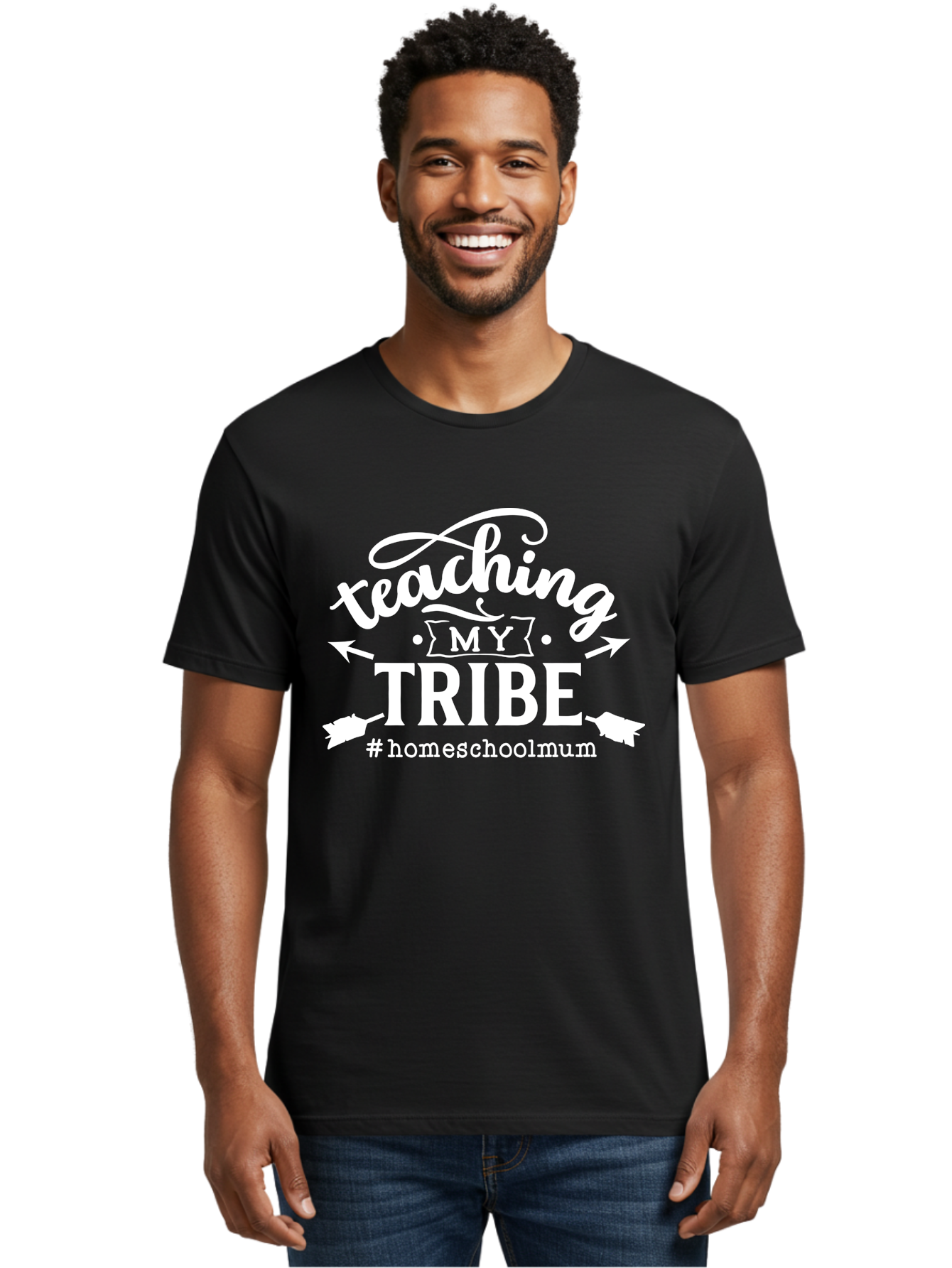 Teaching-My-Tribe Men'S Graphic Tee, 100% Cotton, Comfortable Casual Summer Wear, Machine Washable, Homeschool Mom, Teaching My Tribe, Homeschooling, Parenting, Education, Learning At Home, Family Bonding, #Homeschoolmum Aab449 22