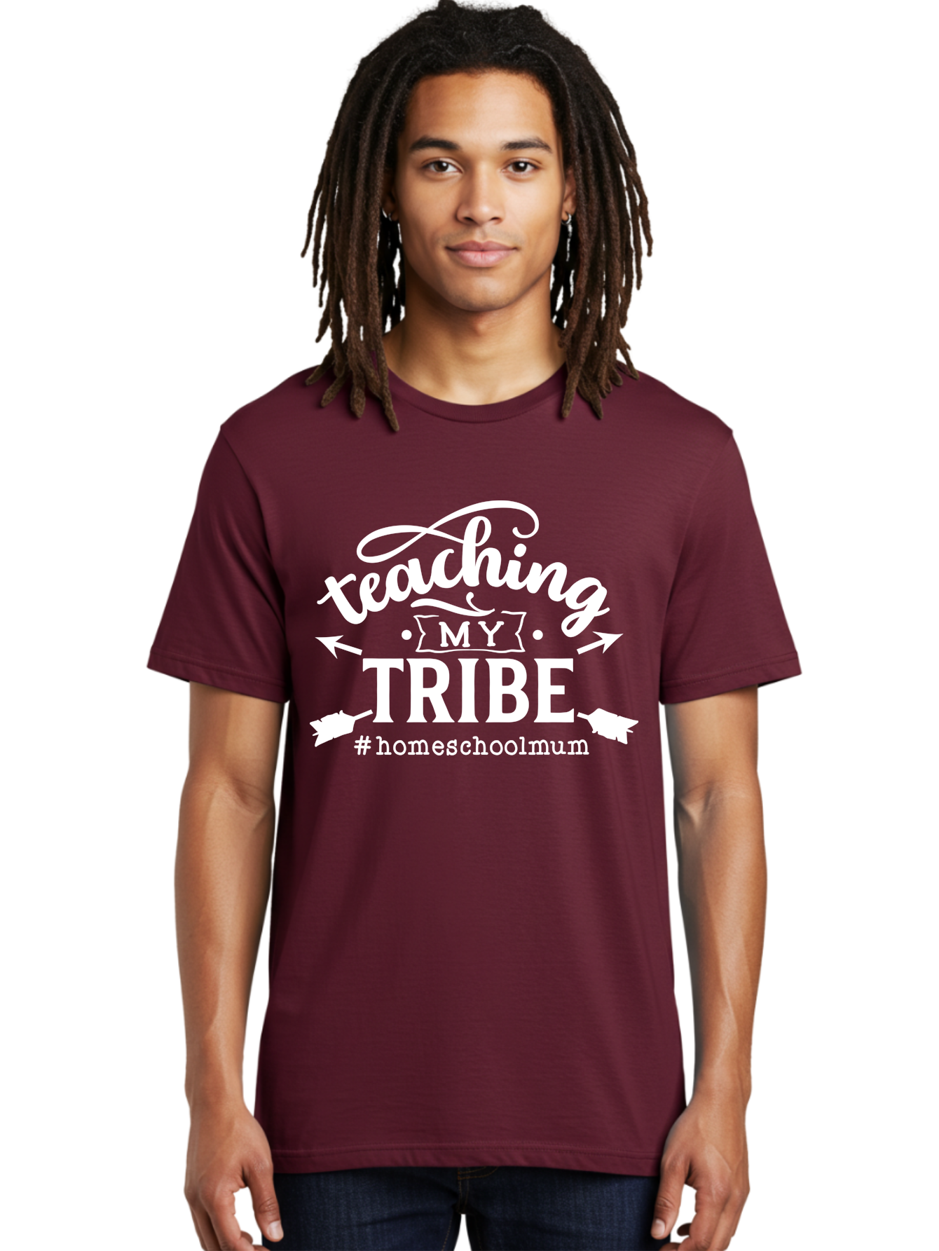 Teaching-My-Tribe Men'S Graphic Tee, 100% Cotton, Comfortable Casual Summer Wear, Machine Washable, Homeschool Mom, Teaching My Tribe, Homeschooling, Parenting, Education, Learning At Home, Family Bonding, #Homeschoolmum Aab449 4