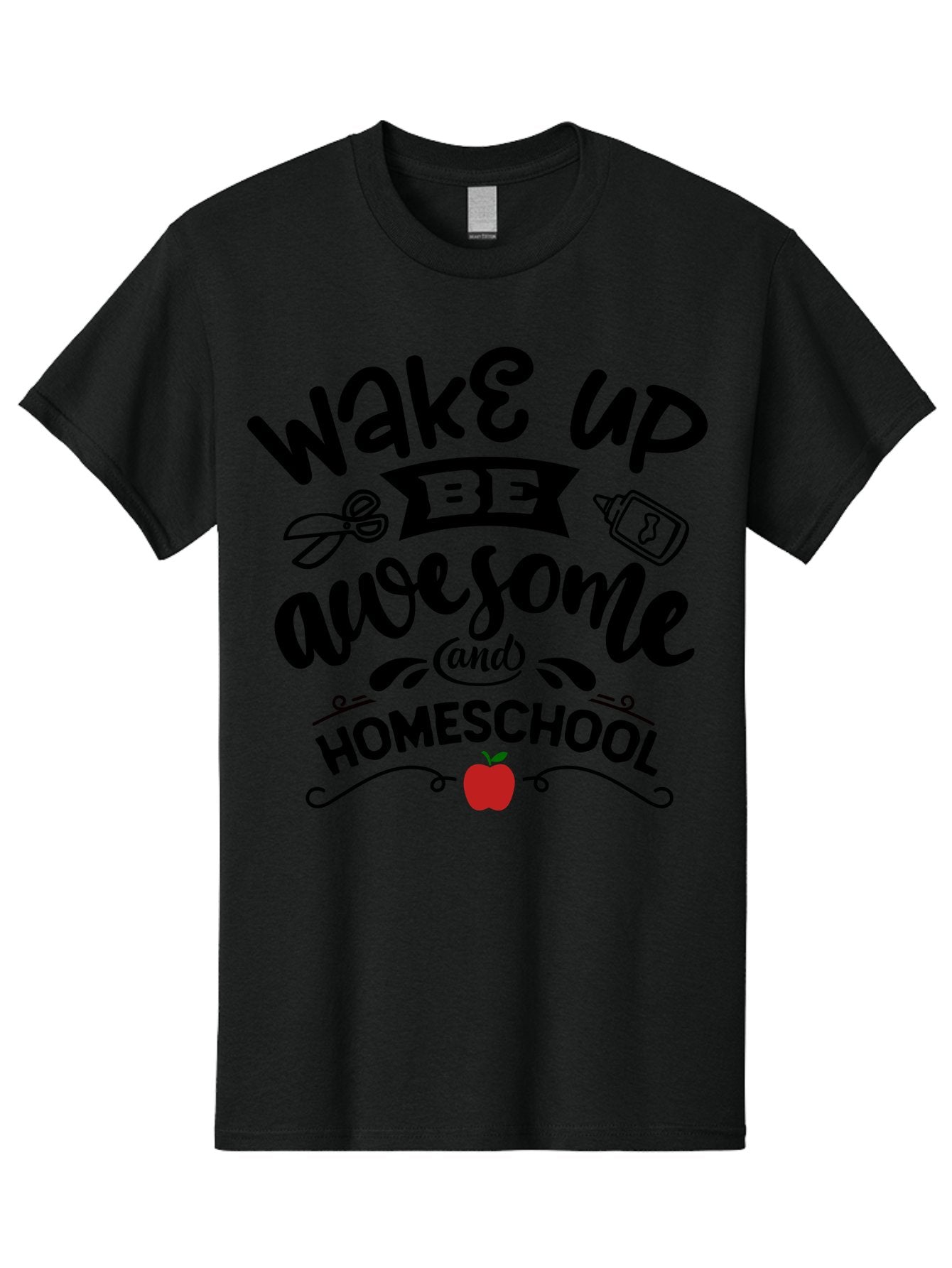 Wake-Up-Be-Awesome-And-Homeschool-2 Men'S Graphic Tee, 100% Cotton, Comfortable Casual Summer Wear, Machine Washable, Homeschool Inspiration, Motivational Quote, Morning Motivation, Educational Quotes, Homeschooling, Learning At Home, Aab453 8