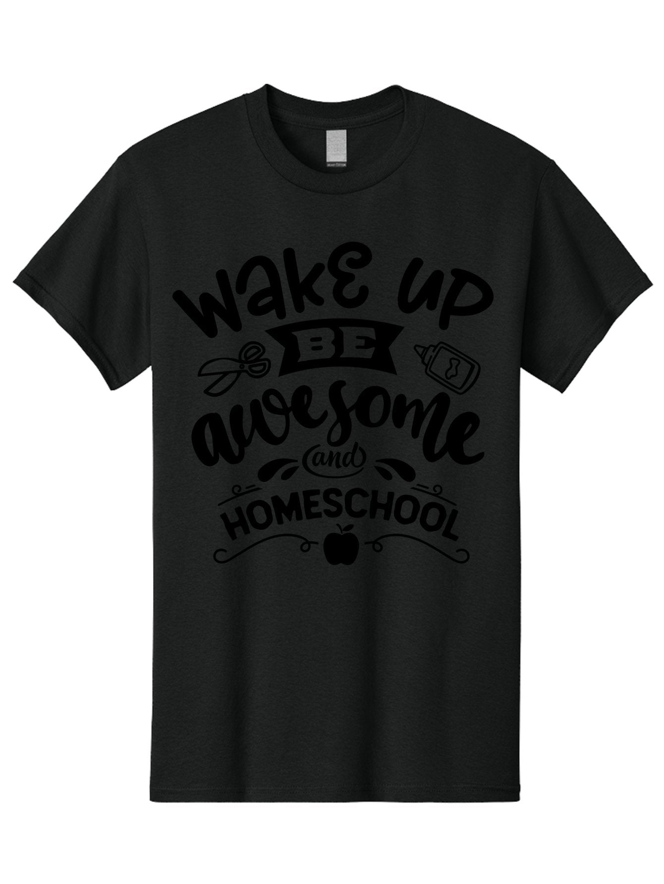 Wake-Up-Be-Awesome-And-Homeschool-3 Men'S Graphic Tee, 100% Cotton, Comfortable Casual Summer Wear, Machine Washable, Homeschool Inspiration, Motivational Quote, Education Encouragement, Morning Motivation, Learning At Home, Homeschooling, Aab454 7