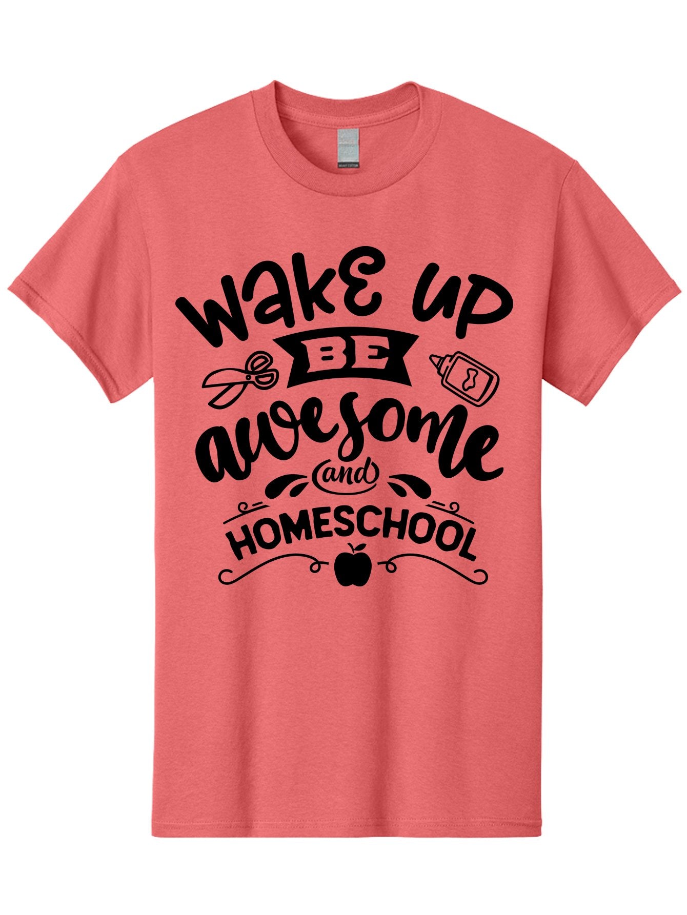 Wake-Up-Be-Awesome-And-Homeschool-3 Men'S Graphic Tee, 100% Cotton, Comfortable Casual Summer Wear, Machine Washable, Homeschool Inspiration, Motivational Quote, Education Encouragement, Morning Motivation, Learning At Home, Homeschooling, Aab454 12