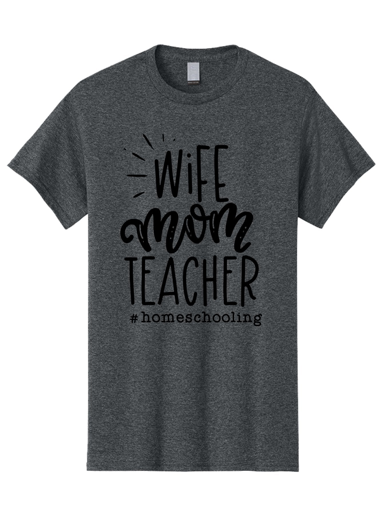 Wife-Mom-Teacher-Homeschooling-1 Men'S Graphic Tee, 100% Cotton, Comfortable Casual Summer Wear, Machine Washable, Homeschooling Mom, Wife And Teacher, Mom Life, Teacher Life, Homeschooling Quotes, Inspirational Quotes, Mom Quotes, Aab456 6