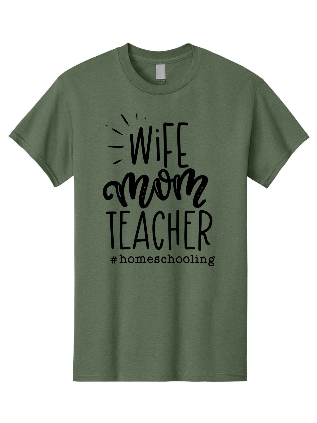 Wife-Mom-Teacher-Homeschooling-1 Men'S Graphic Tee, 100% Cotton, Comfortable Casual Summer Wear, Machine Washable, Homeschooling Mom, Wife And Teacher, Mom Life, Teacher Life, Homeschooling Quotes, Inspirational Quotes, Mom Quotes, Aab456 12
