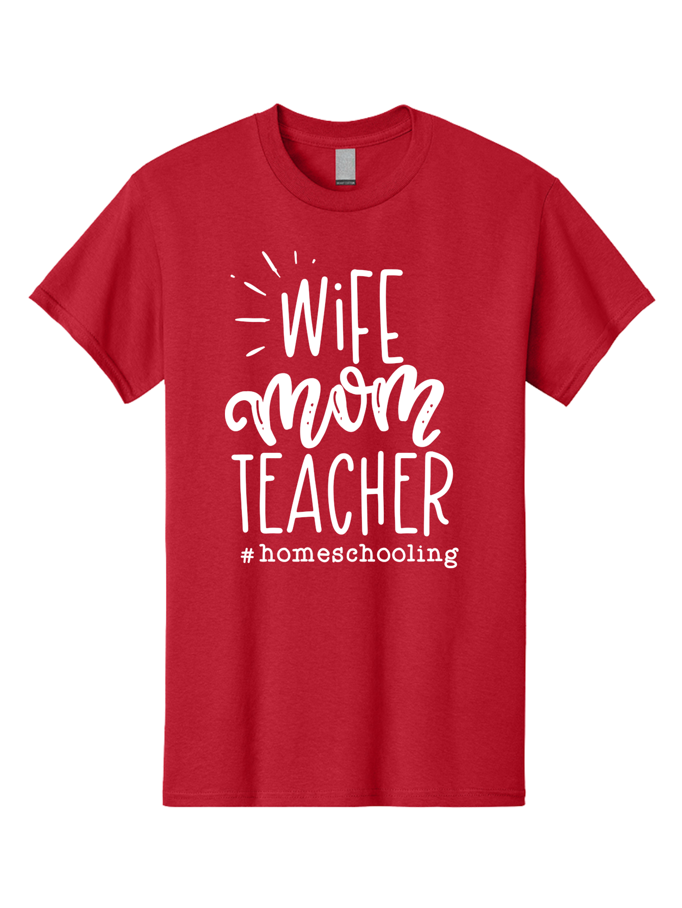 Wife-Mom-Teacher-Homeschooling Men'S Graphic Tee, 100% Cotton, Comfortable Casual Summer Wear, Machine Washable, Homeschooling Mom, Wife And Mother, Teacher Inspiration, Homeschooling Lifestyle, Parenting Goals, Mom Life, Teacher Life Aab457 29