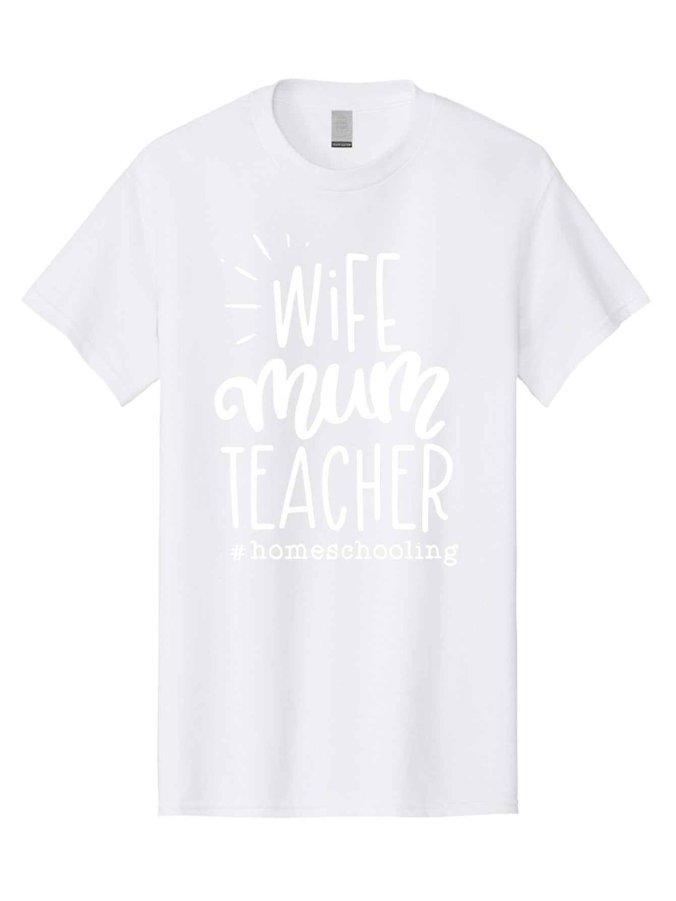 Wife-Mum-Teacher-Homeschooling Men'S Graphic Tee, 100% Cotton, Comfortable Casual Summer Wear, Machine Washable, Wife, Mum, Teacher, Homeschooling, Family Roles, Teaching At Home, Modern Parenting, Family Values Aab458 9