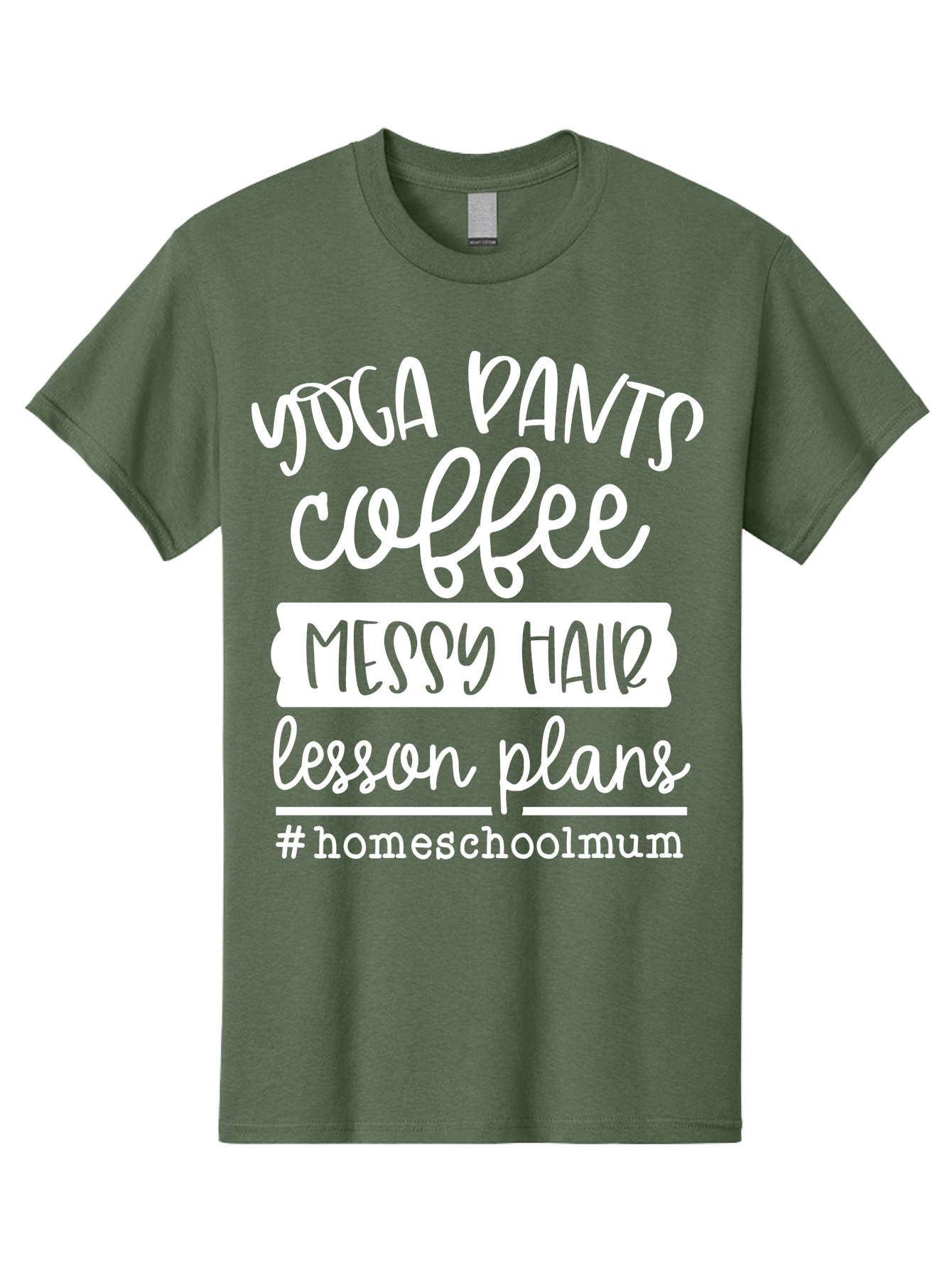 Yoga-Pants-Coffee-Messy-Hair-Lesson-Plans Men'S Graphic Tee, 100% Cotton, Comfortable Casual Summer Wear, Machine Washable, Homeschooling Mom, Yoga Pants, Messy Bun, Coffee Break, Lesson Plans, Mom Life, Homeschooling Lifestyle, Aab460 21