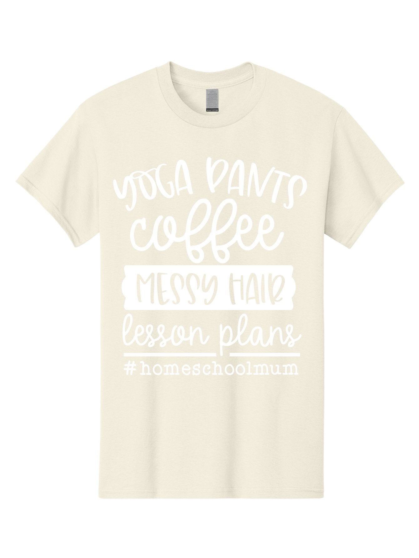 Yoga-Pants-Coffee-Messy-Hair-Lesson-Plans Men'S Graphic Tee, 100% Cotton, Comfortable Casual Summer Wear, Machine Washable, Homeschooling Mom, Yoga Pants, Messy Bun, Coffee Break, Lesson Plans, Mom Life, Homeschooling Lifestyle, Aab460 6