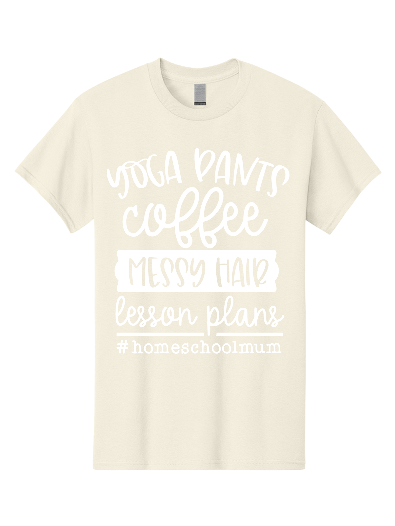 Yoga-Pants-Coffee-Messy-Hair-Lesson-Plans Men'S Graphic Tee, 100% Cotton, Comfortable Casual Summer Wear, Machine Washable, Homeschooling Mom, Yoga Pants, Messy Bun, Coffee Break, Lesson Plans, Mom Life, Homeschooling Lifestyle, Aab460 13
