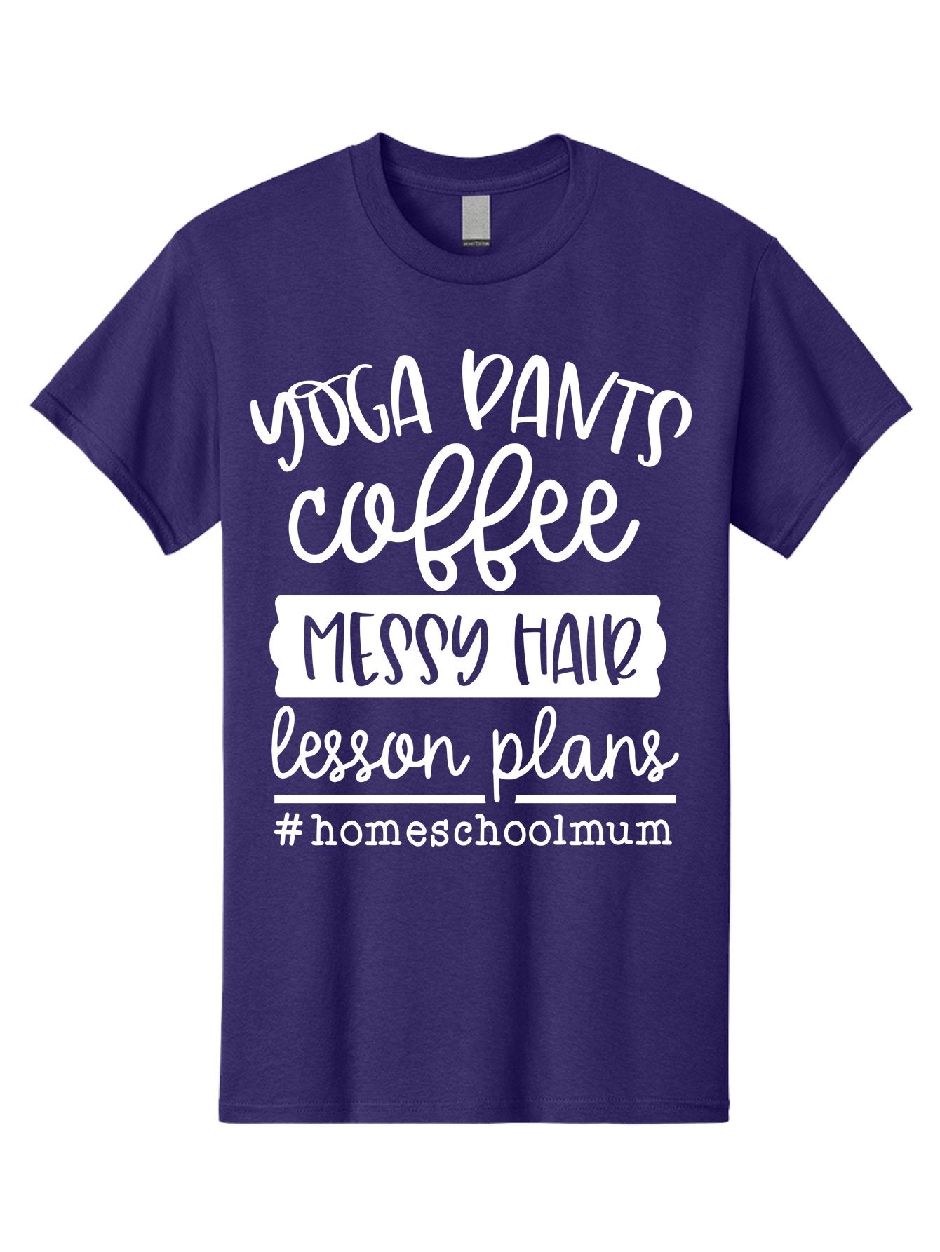 Yoga-Pants-Coffee-Messy-Hair-Lesson-Plans Men'S Graphic Tee, 100% Cotton, Comfortable Casual Summer Wear, Machine Washable, Homeschooling Mom, Yoga Pants, Messy Bun, Coffee Break, Lesson Plans, Mom Life, Homeschooling Lifestyle, Aab460 12