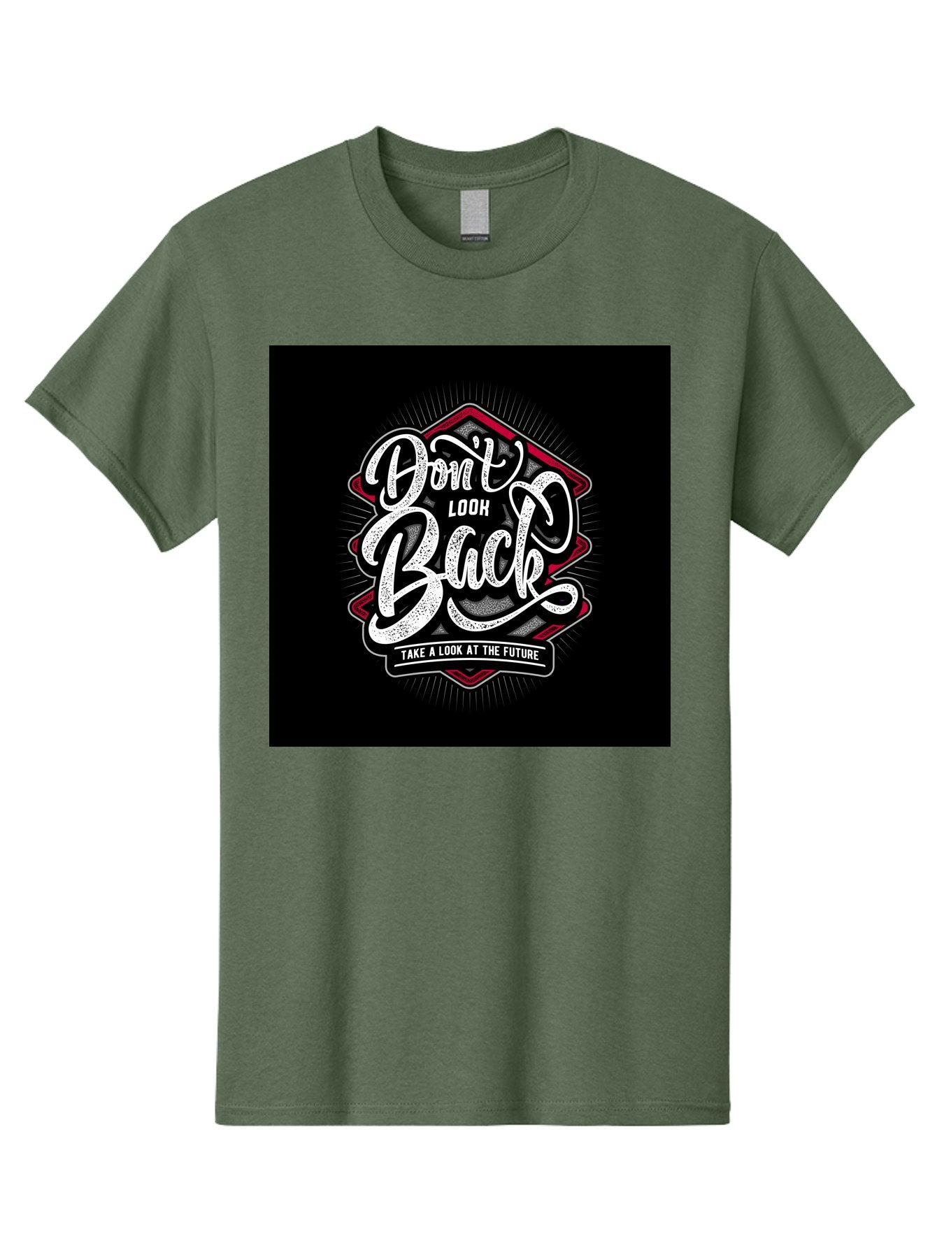 Don-T-Look-Back Men'S Graphic Tee, 100% Cotton, Comfortable Casual Summer Wear, Machine Washable, Motivational Quote, Inspirational Saying, Don'T Look Back, Take A Look At The Future, Motivational Poster, Typography Art, Bold Font, Aab465 8