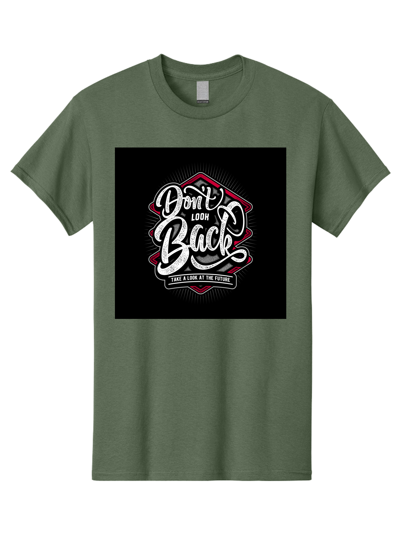 Don-T-Look-Back Men'S Graphic Tee, 100% Cotton, Comfortable Casual Summer Wear, Machine Washable, Motivational Quote, Inspirational Saying, Don'T Look Back, Take A Look At The Future, Motivational Poster, Typography Art, Bold Font, Aab465 15