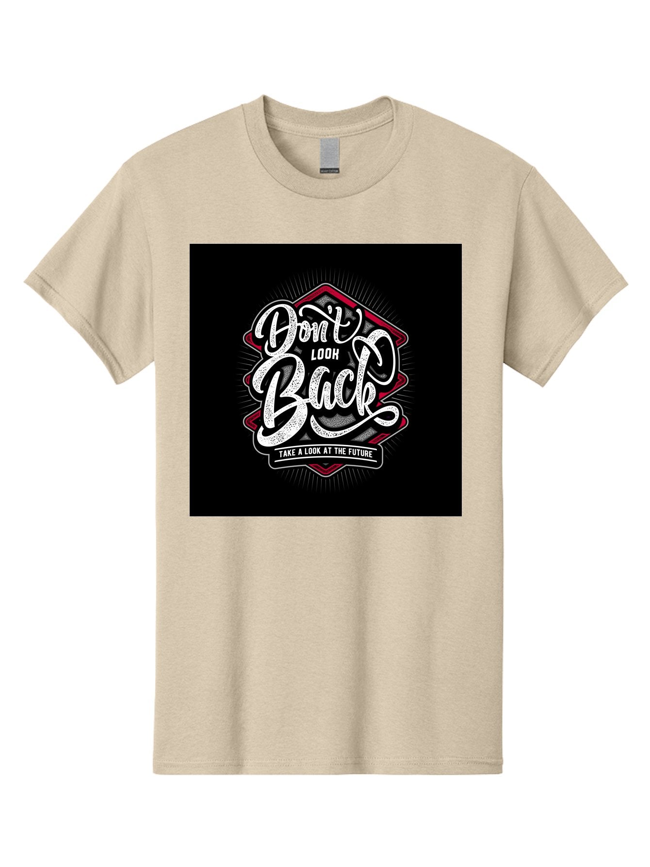 Don-T-Look-Back Men'S Graphic Tee, 100% Cotton, Comfortable Casual Summer Wear, Machine Washable, Motivational Quote, Inspirational Saying, Don'T Look Back, Take A Look At The Future, Motivational Poster, Typography Art, Bold Font, Aab465 15