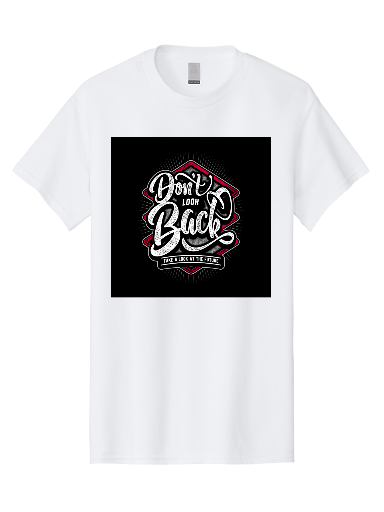 Don-T-Look-Back Men'S Graphic Tee, 100% Cotton, Comfortable Casual Summer Wear, Machine Washable, Motivational Quote, Inspirational Saying, Don'T Look Back, Take A Look At The Future, Motivational Poster, Typography Art, Bold Font, Aab465 29