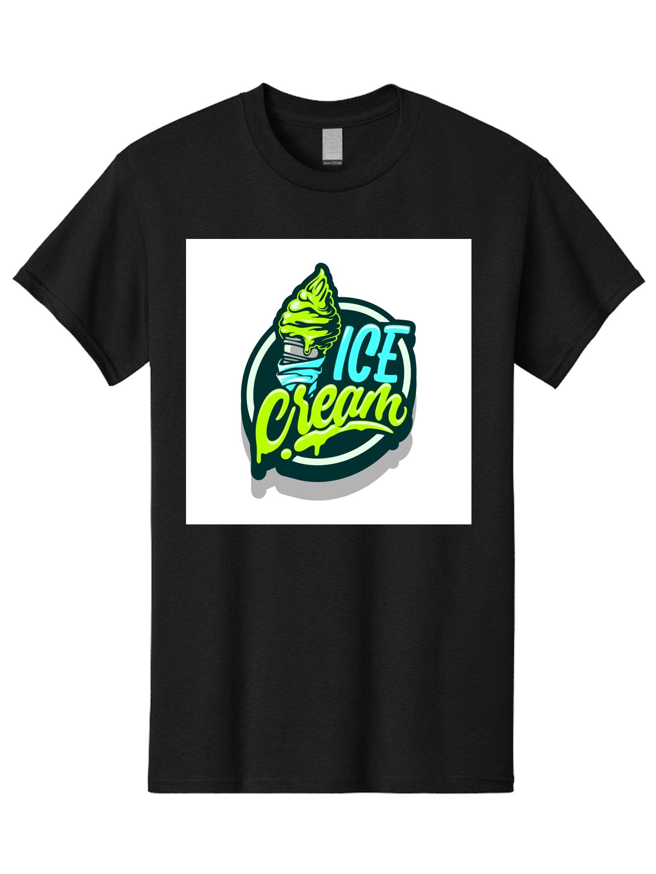 Ice-Cream Men'S Graphic Tee, 100% Cotton, Comfortable Casual Summer Wear, Machine Washable, Ice Cream Cone, Sweet Treats, Dessert Lovers, Frozen Yogurt, Creamy Texture, Colorful Graphics, Playful Design, Sweet Tooth, Indulgent Pleasures, Aab471 13