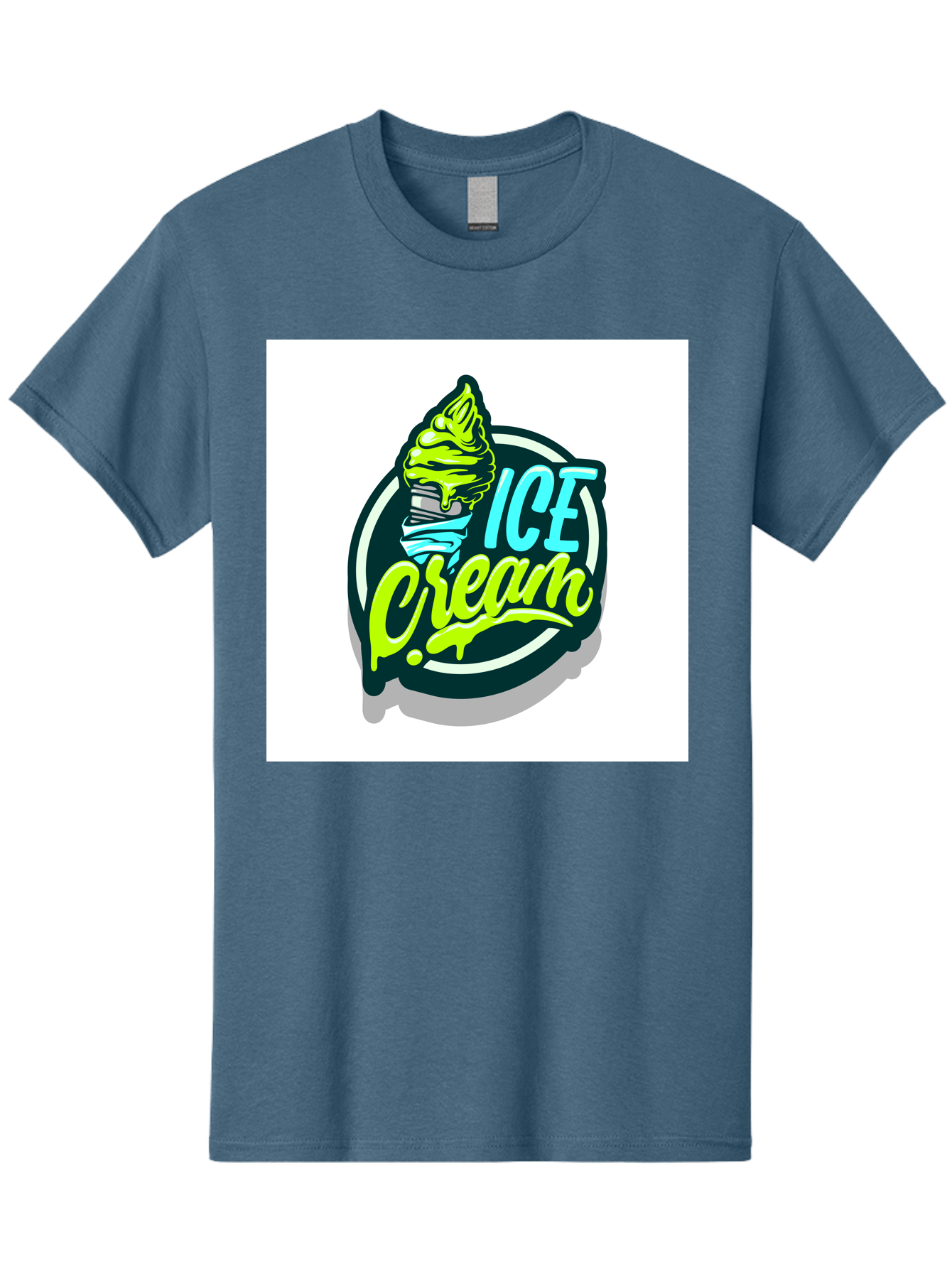 Ice-Cream Men'S Graphic Tee, 100% Cotton, Comfortable Casual Summer Wear, Machine Washable, Ice Cream Cone, Sweet Treats, Dessert Lovers, Frozen Yogurt, Creamy Texture, Colorful Graphics, Playful Design, Sweet Tooth, Indulgent Pleasures, Aab471 5