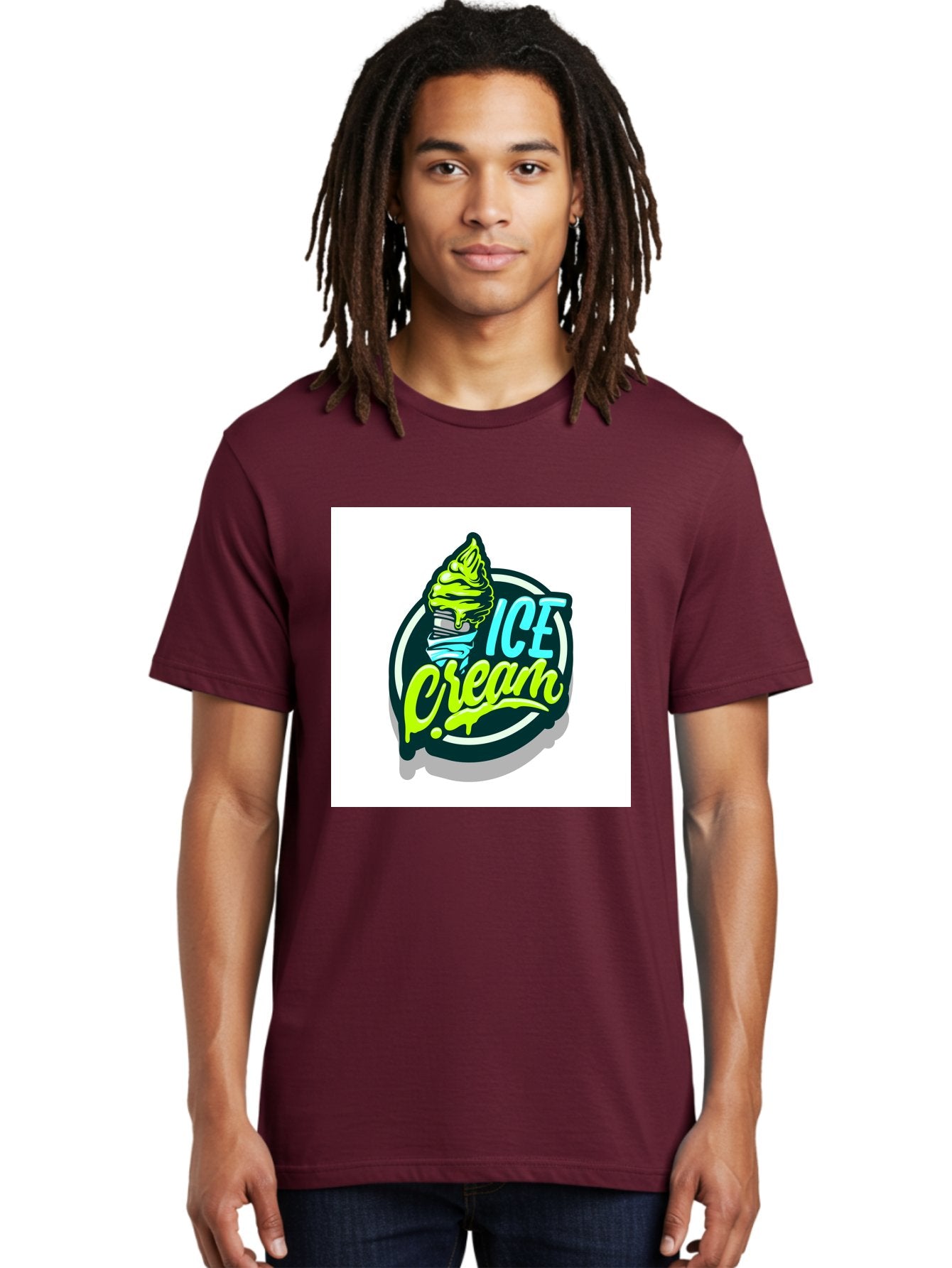 Ice-Cream Men'S Graphic Tee, 100% Cotton, Comfortable Casual Summer Wear, Machine Washable, Ice Cream Cone, Sweet Treats, Dessert Lovers, Frozen Yogurt, Creamy Texture, Colorful Graphics, Playful Design, Sweet Tooth, Indulgent Pleasures, Aab471 22