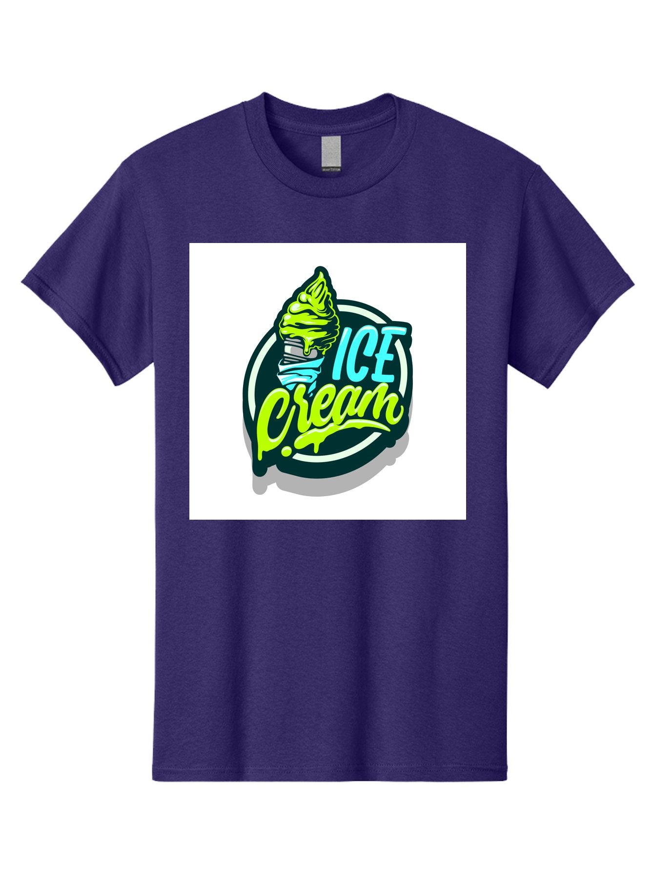 Ice-Cream Men'S Graphic Tee, 100% Cotton, Comfortable Casual Summer Wear, Machine Washable, Ice Cream Cone, Sweet Treats, Dessert Lovers, Frozen Yogurt, Creamy Texture, Colorful Graphics, Playful Design, Sweet Tooth, Indulgent Pleasures, Aab471 9