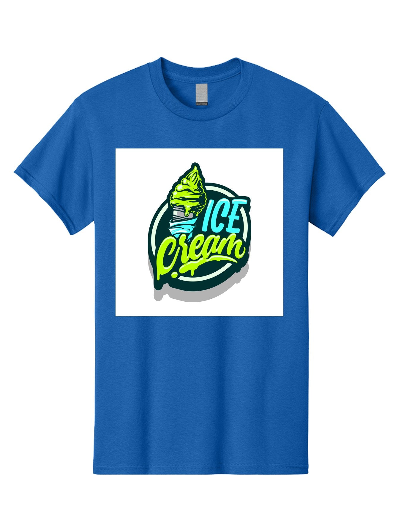 Ice-Cream Men'S Graphic Tee, 100% Cotton, Comfortable Casual Summer Wear, Machine Washable, Ice Cream Cone, Sweet Treats, Dessert Lovers, Frozen Yogurt, Creamy Texture, Colorful Graphics, Playful Design, Sweet Tooth, Indulgent Pleasures, Aab471 5