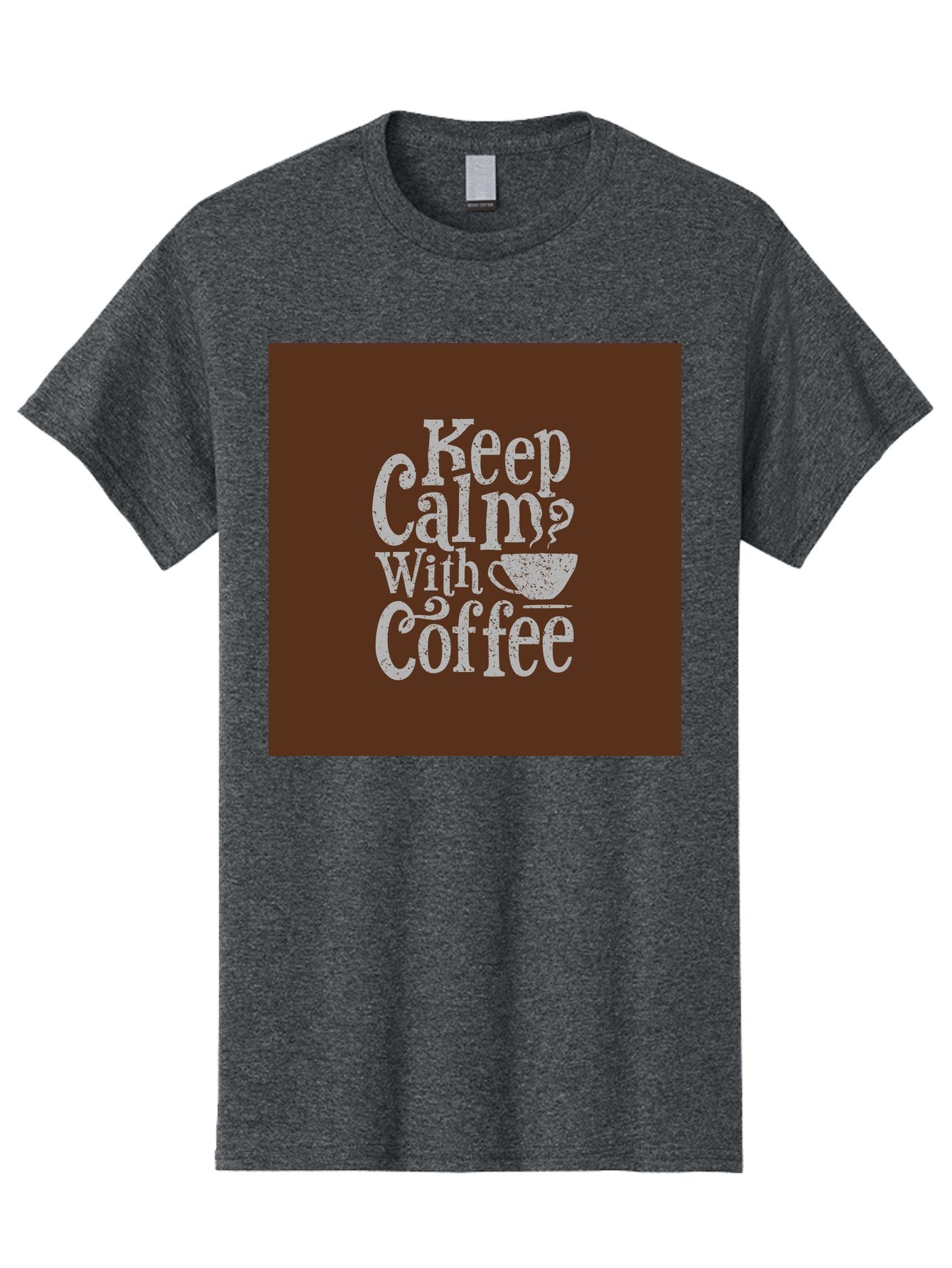 Keep-Calm-With-Coffee Men'S Graphic Tee, 100% Cotton, Comfortable Casual Summer Wear, Machine Washable, Coffee Quote, Coffee Inspiration, Calm Vibes, Coffee Lover, Morning Motivation, Coffee Break, Coffee Culture Aab472 10