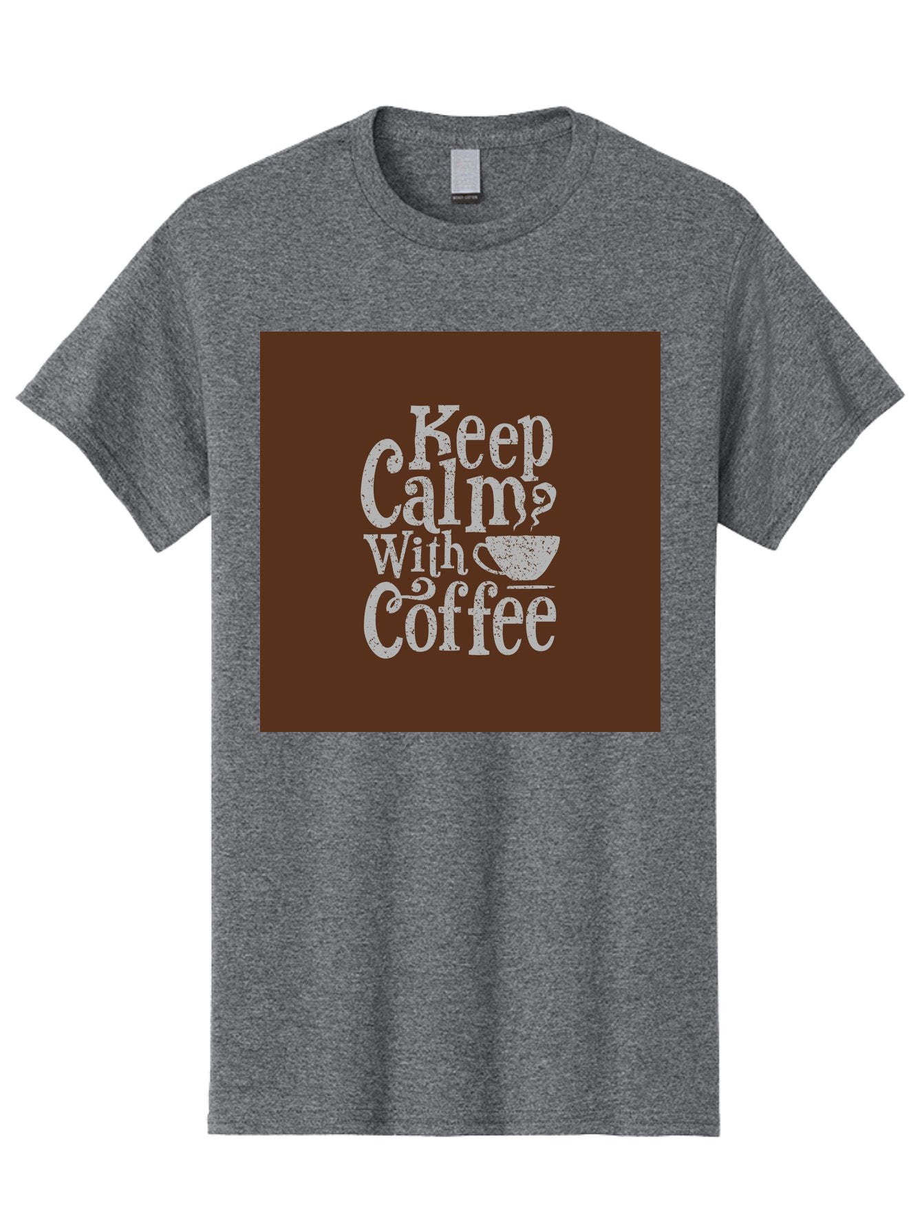 Keep-Calm-With-Coffee Men'S Graphic Tee, 100% Cotton, Comfortable Casual Summer Wear, Machine Washable, Coffee Quote, Coffee Inspiration, Calm Vibes, Coffee Lover, Morning Motivation, Coffee Break, Coffee Culture Aab472 15