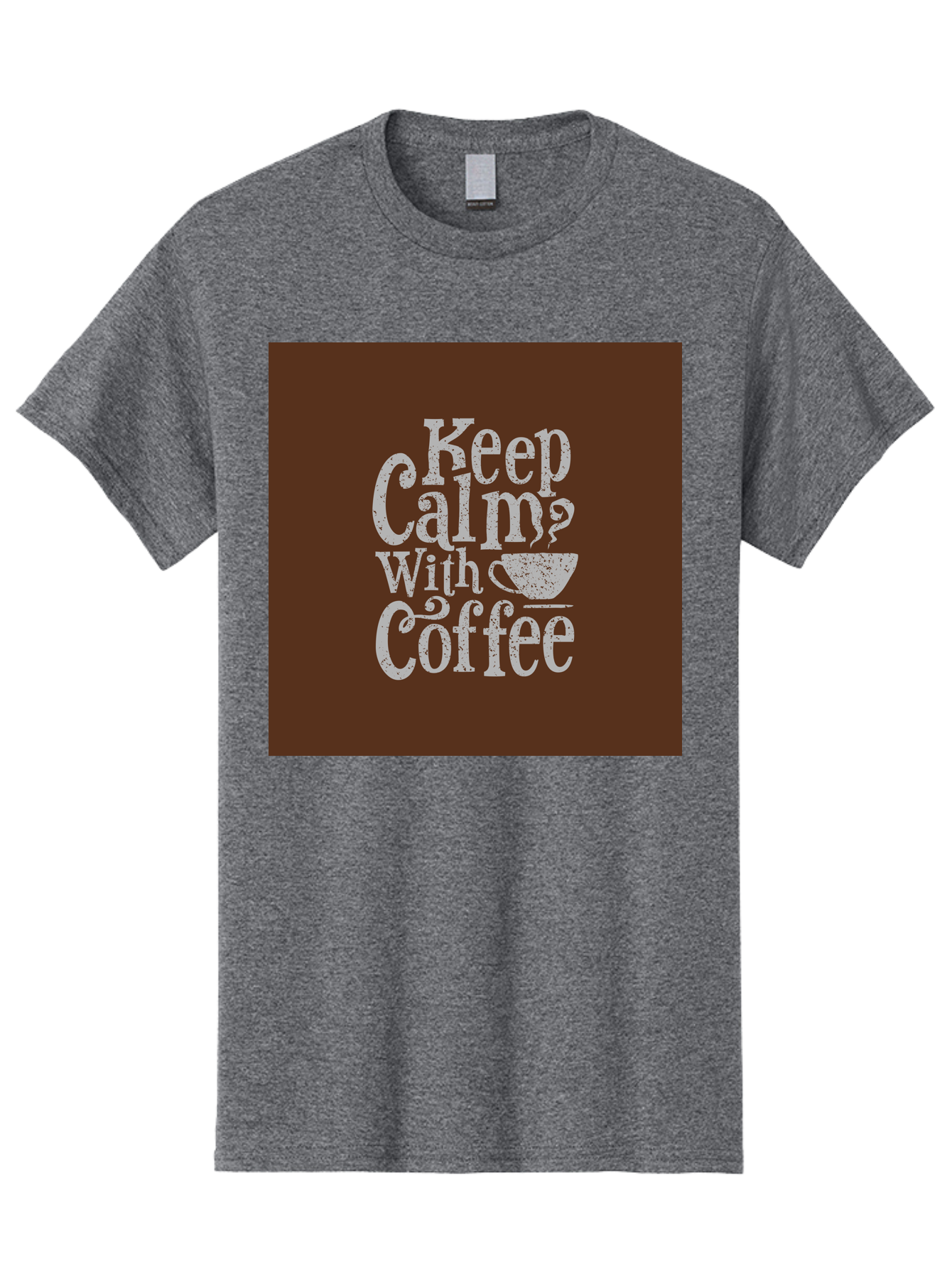 Keep-Calm-With-Coffee Men'S Graphic Tee, 100% Cotton, Comfortable Casual Summer Wear, Machine Washable, Coffee Quote, Coffee Inspiration, Calm Vibes, Coffee Lover, Morning Motivation, Coffee Break, Coffee Culture Aab472 9