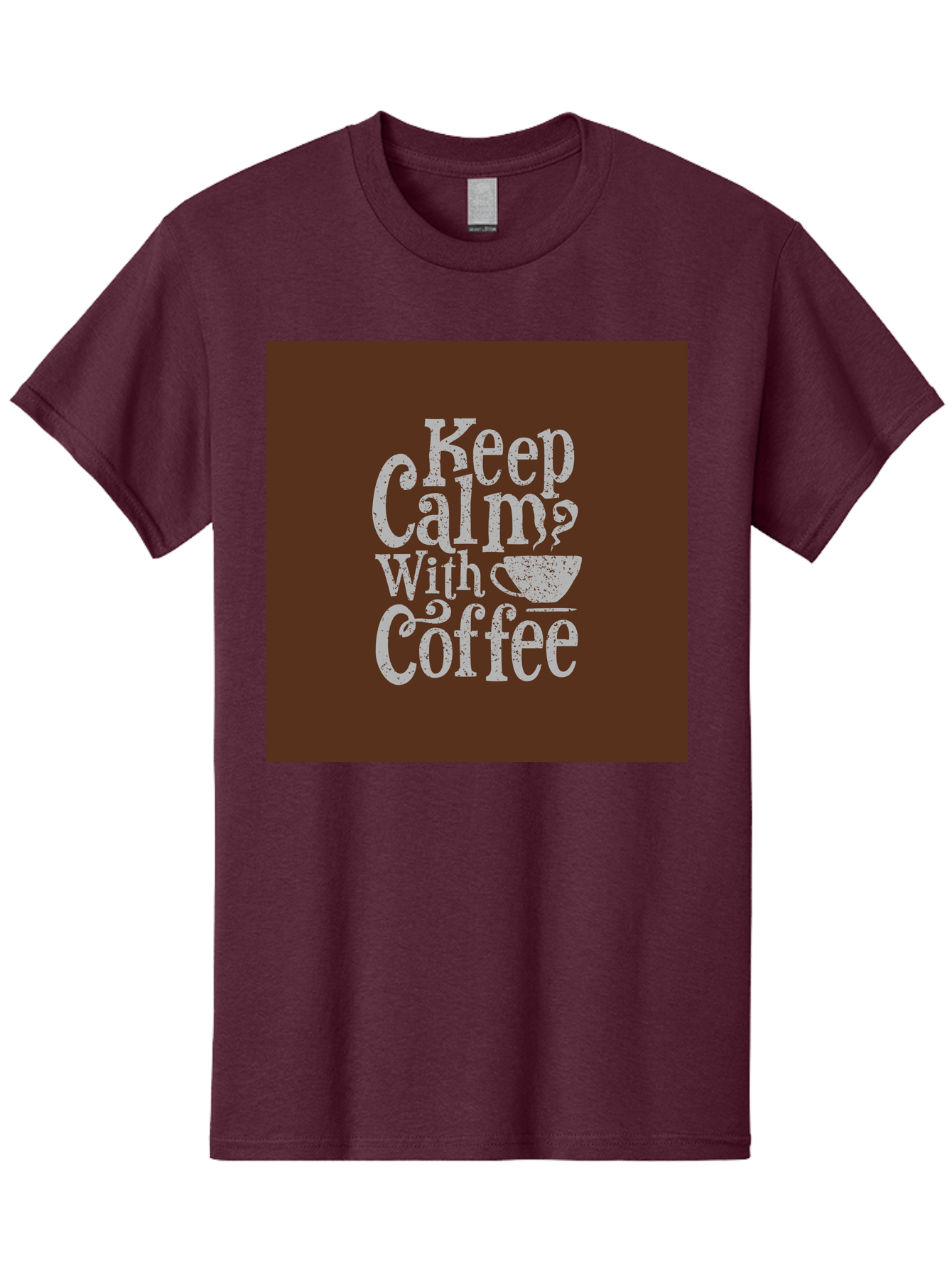 Keep-Calm-With-Coffee Men'S Graphic Tee, 100% Cotton, Comfortable Casual Summer Wear, Machine Washable, Coffee Quote, Coffee Inspiration, Calm Vibes, Coffee Lover, Morning Motivation, Coffee Break, Coffee Culture Aab472 13