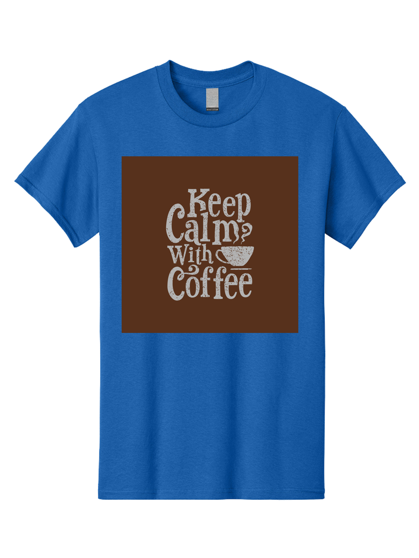 Keep-Calm-With-Coffee Men'S Graphic Tee, 100% Cotton, Comfortable Casual Summer Wear, Machine Washable, Coffee Quote, Coffee Inspiration, Calm Vibes, Coffee Lover, Morning Motivation, Coffee Break, Coffee Culture Aab472 25
