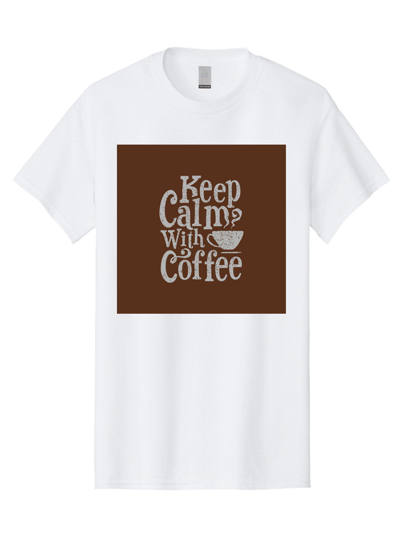 Keep-Calm-With-Coffee Men'S Graphic Tee, 100% Cotton, Comfortable Casual Summer Wear, Machine Washable, Coffee Quote, Coffee Inspiration, Calm Vibes, Coffee Lover, Morning Motivation, Coffee Break, Coffee Culture Aab472 29